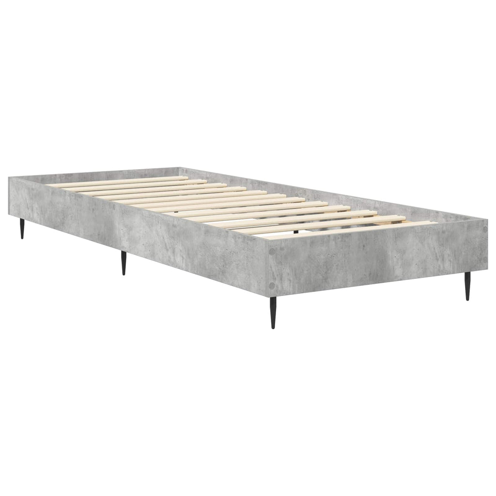 Bettrahmen Betongrau 80 x 200 cm Holzwerkstoff