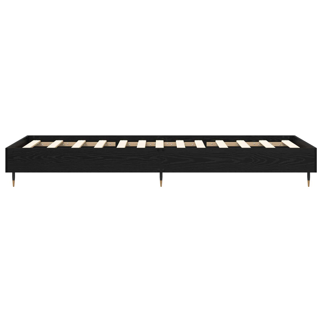 Bettrahmen Schwarze Eiche 80 x 200 cm Holzwerkstoff