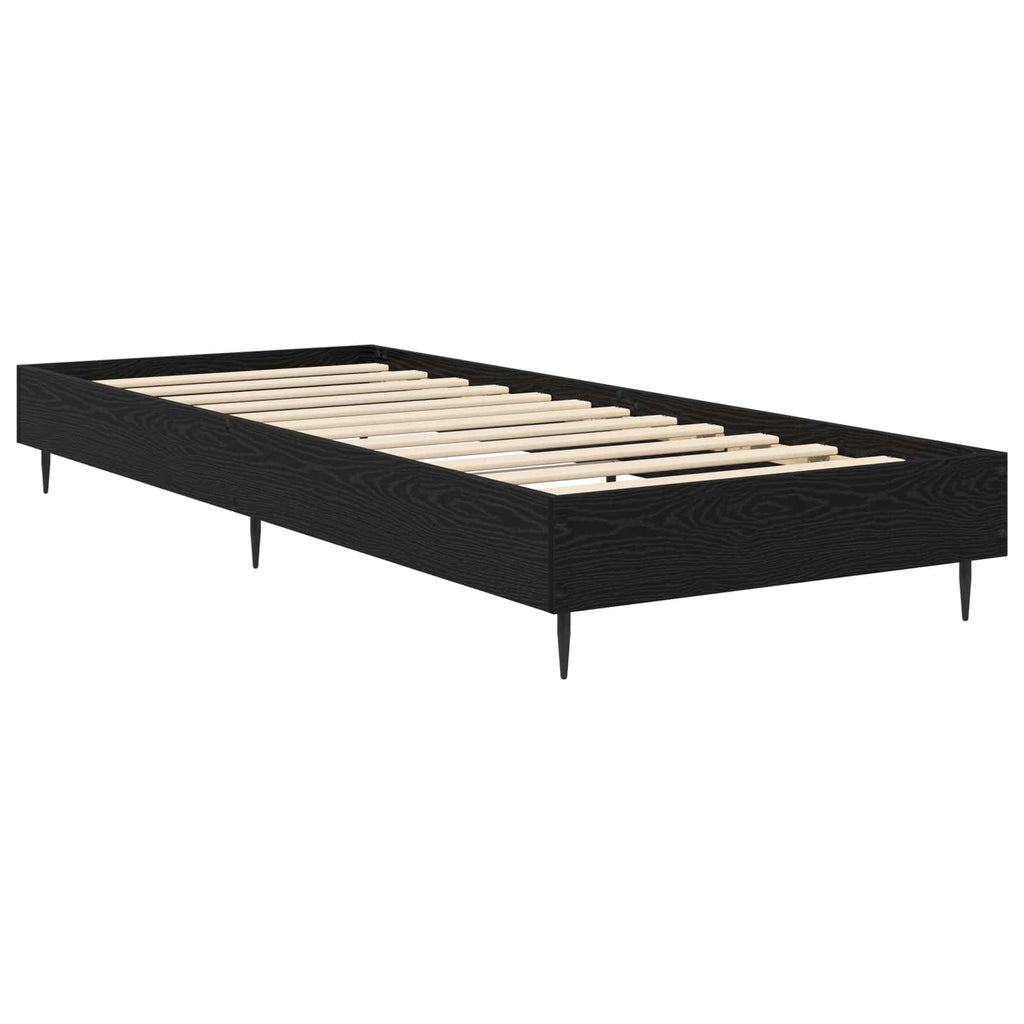 Bettrahmen Schwarze Eiche 80 x 200 cm Holzwerkstoff