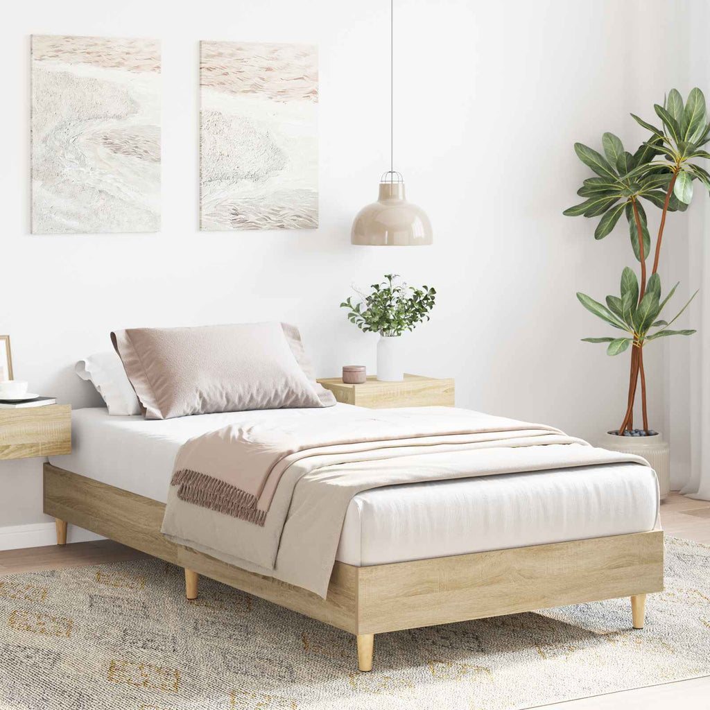 Bettrahmen Sonoma-Eiche 80 x 200 cm Holzwerkstoff
