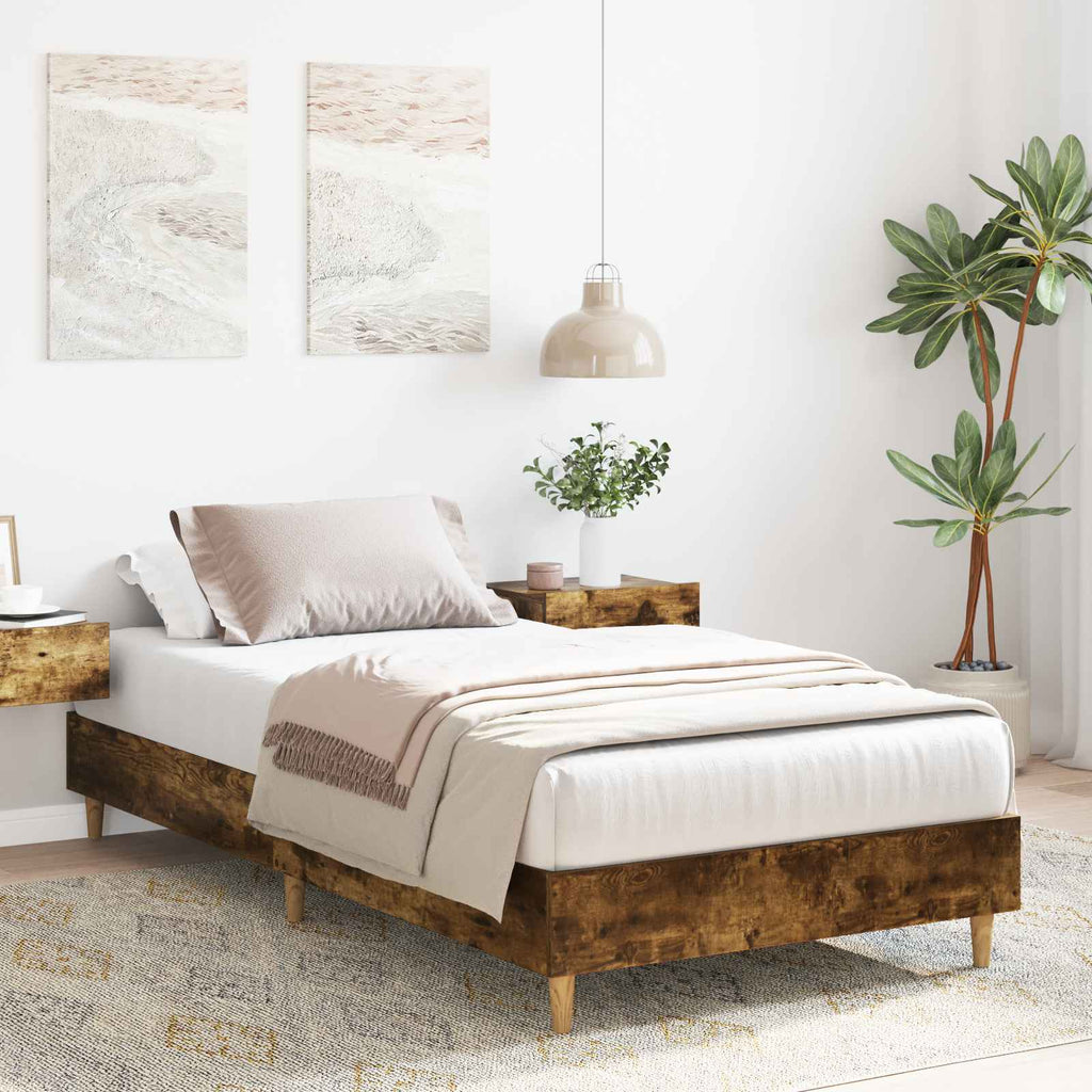 Bettrahmen Geräucherte Eiche 80 x 200 cm Holzwerkstoff