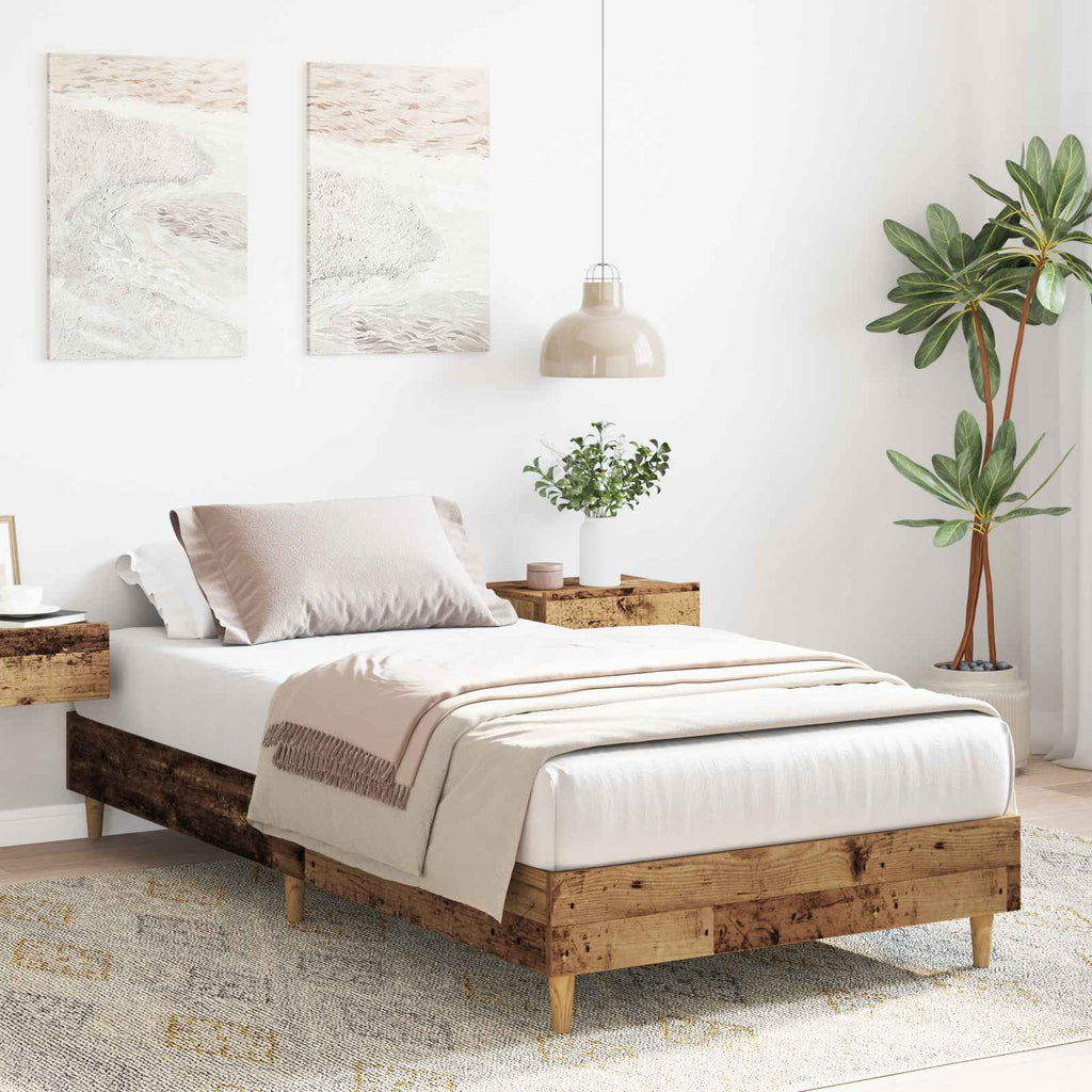 Bettrahmen Altholz 80 x 200 cm Holzwerkstoff