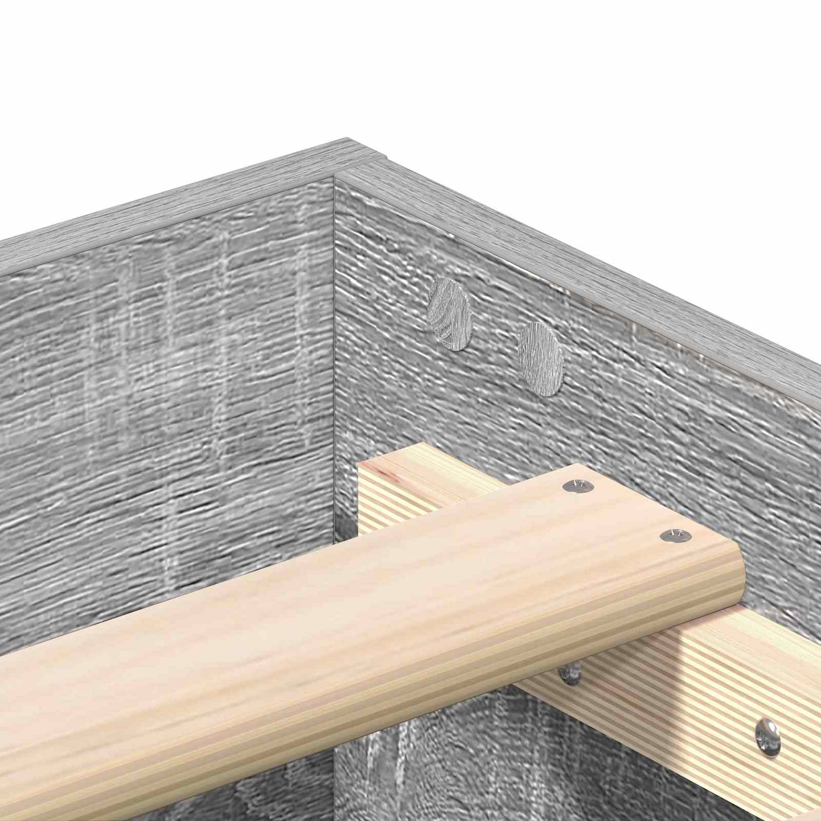 Bettrahmen Grau Sonoma 80 x 200 cm Holzwerkstoff