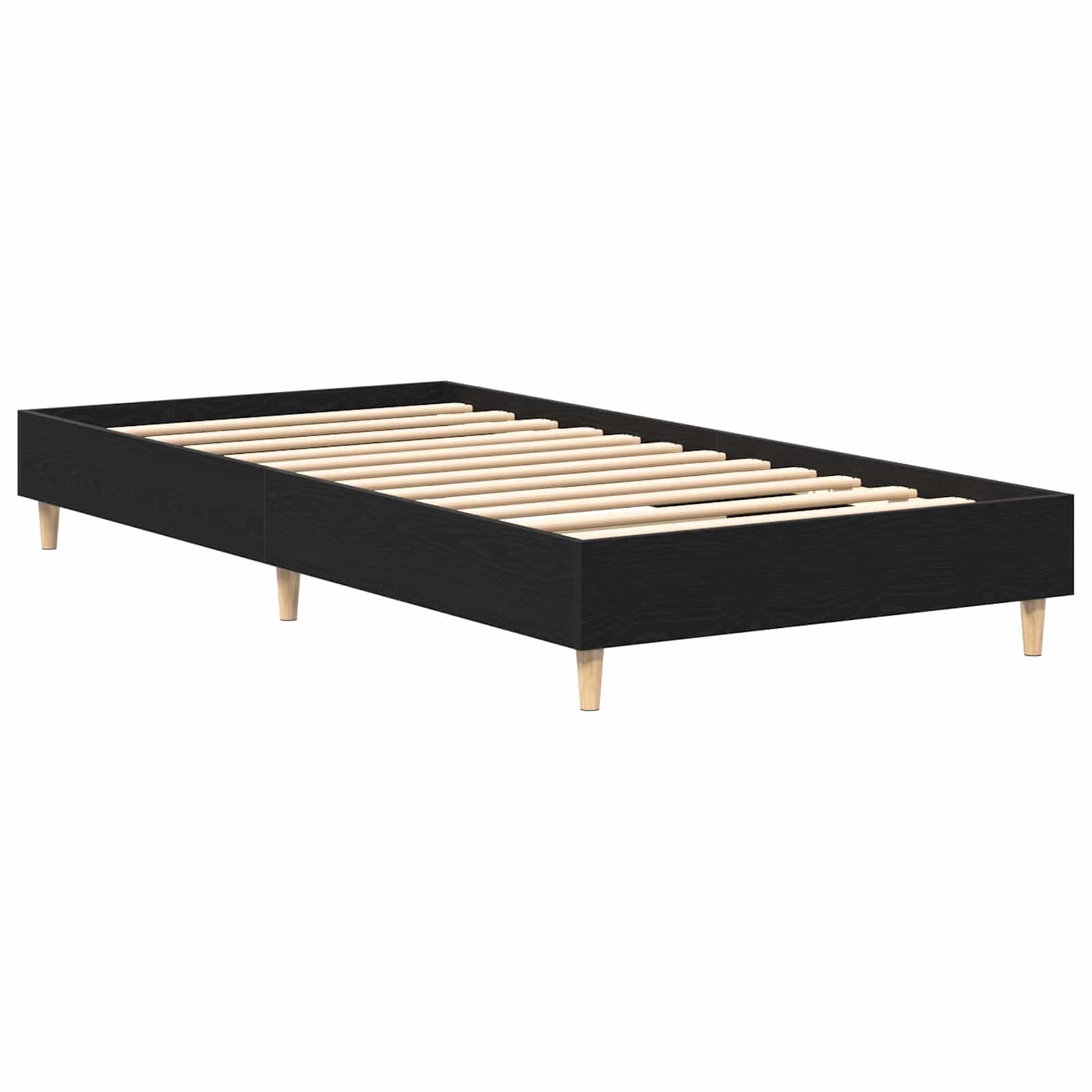 Bettrahmen Schwarze Eiche 80 x 200 cm Holzwerkstoff