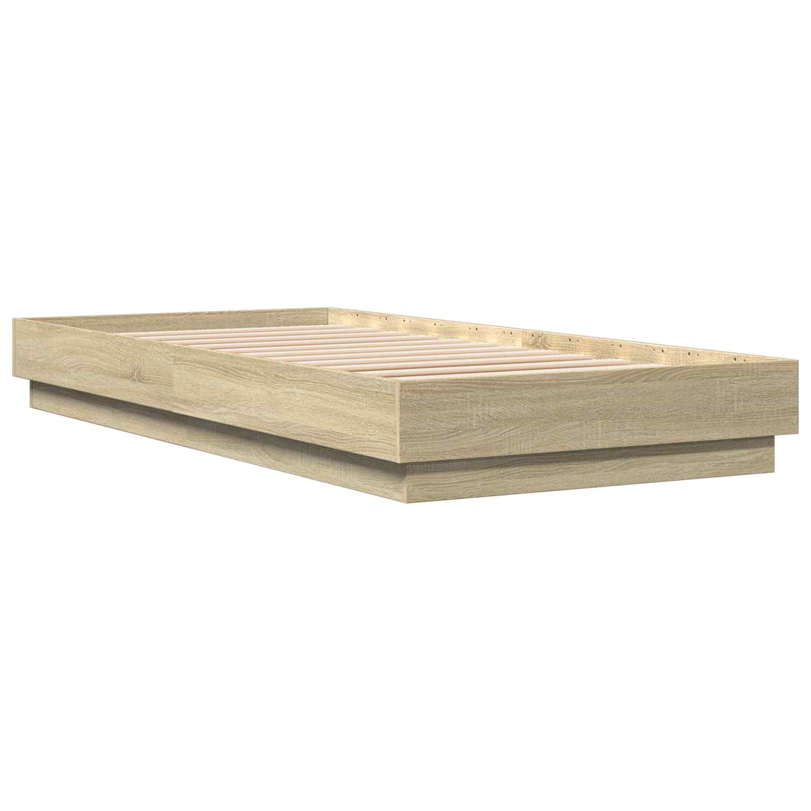Bodenbettgestell Sonoma-Eiche 80 x 200 cm Holzwerkstoff