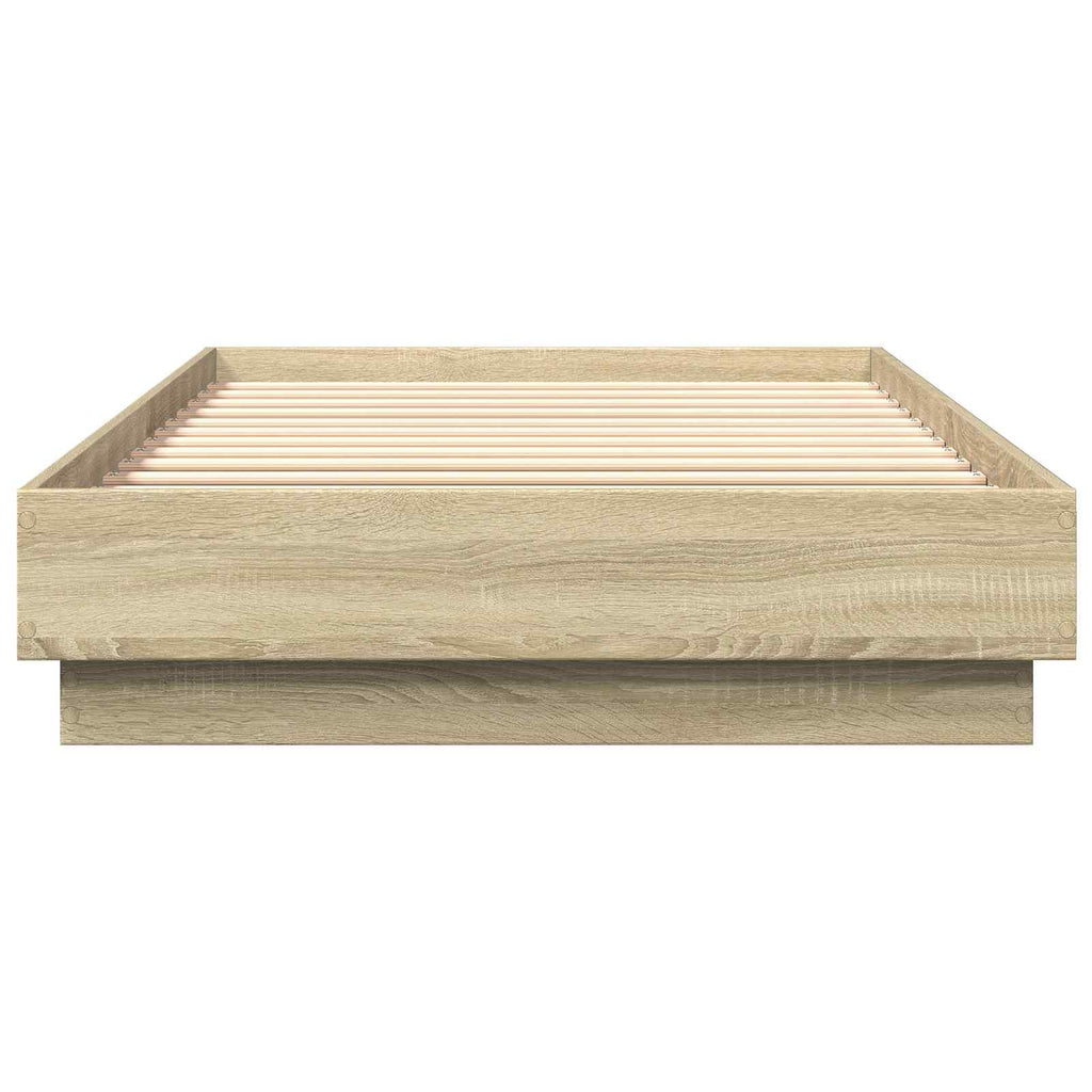 Bodenbettgestell Sonoma-Eiche 80 x 200 cm Holzwerkstoff