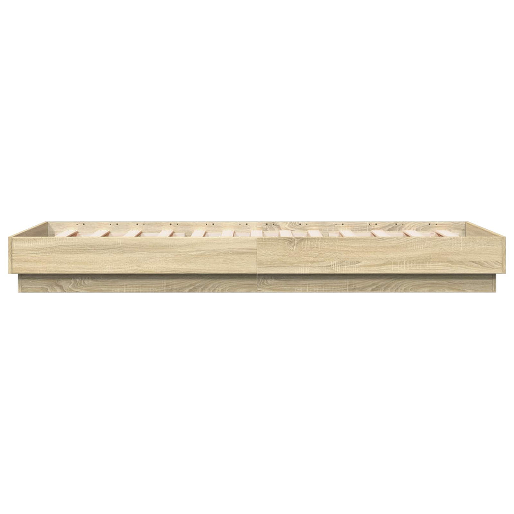 Bodenbettgestell Sonoma-Eiche 80 x 200 cm Holzwerkstoff