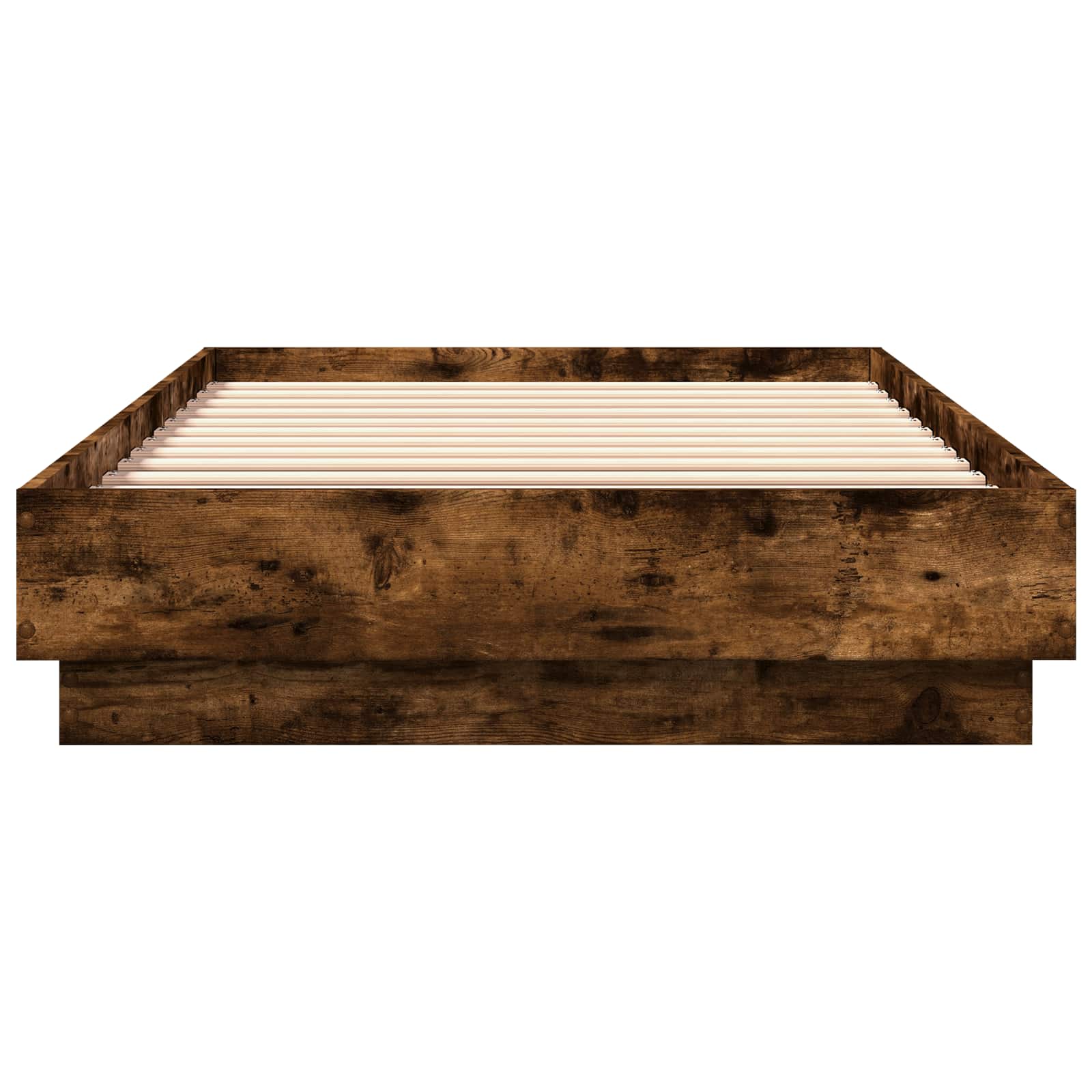 Bodenbettgestell Geräucherte Eiche 80 x 200 cm Holzwerkstoff