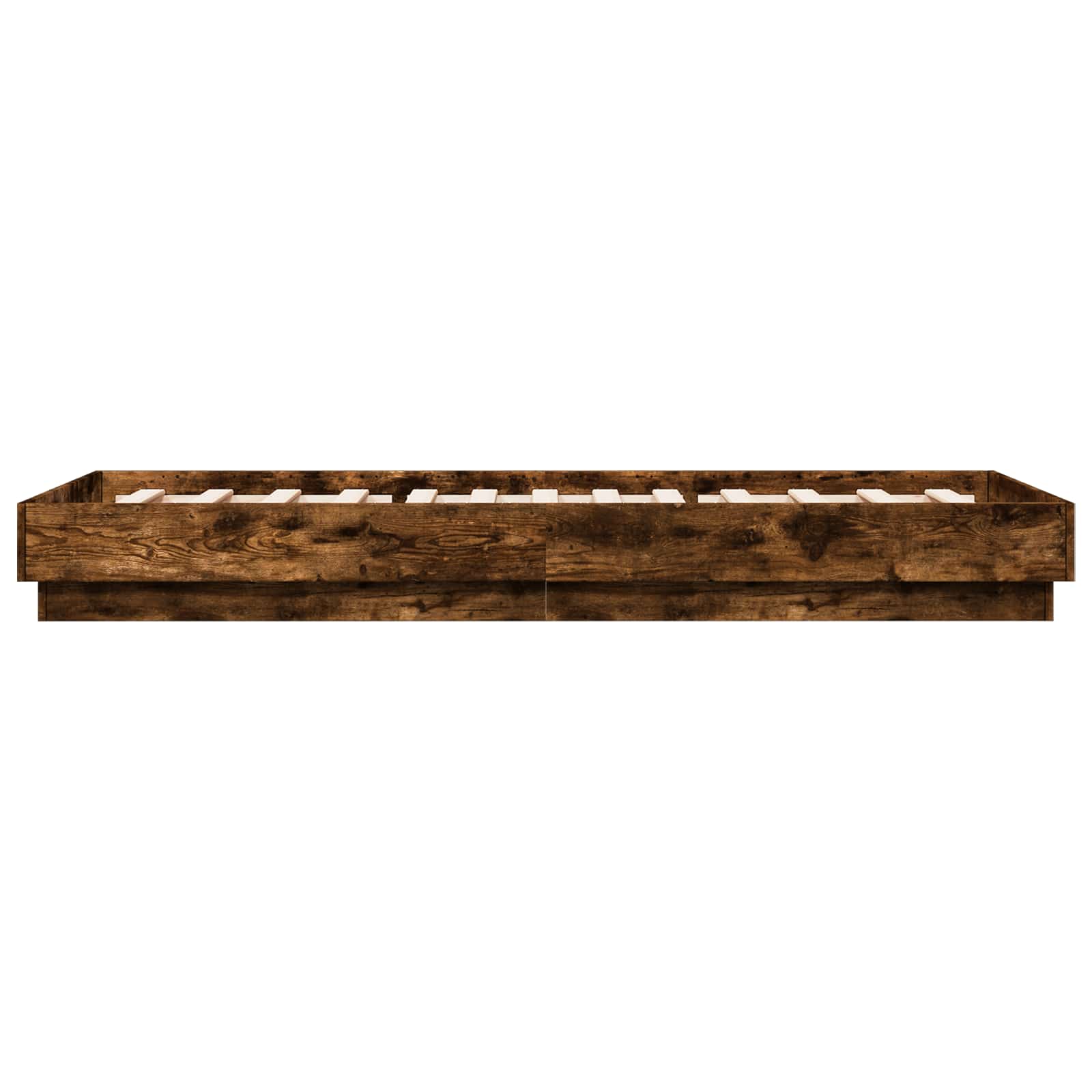 Bodenbettgestell Geräucherte Eiche 80 x 200 cm Holzwerkstoff