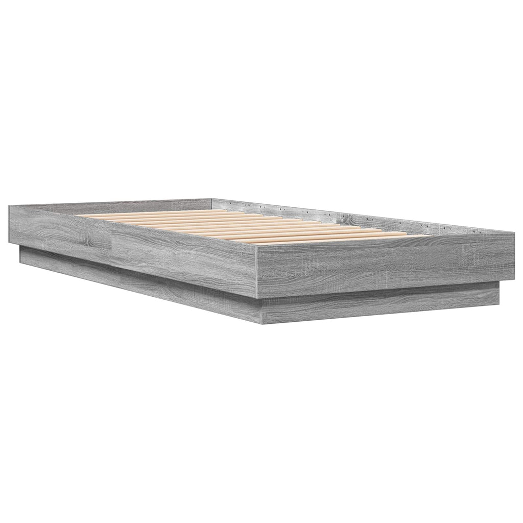 Bodenbettgestell Grau Sonoma 80 x 200 cm Holzwerkstoff