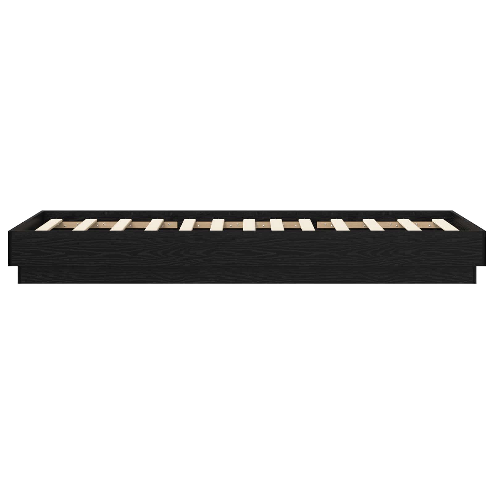 Bodenbettgestell Schwarze Eiche 80 x 200 cm Holzwerkstoff