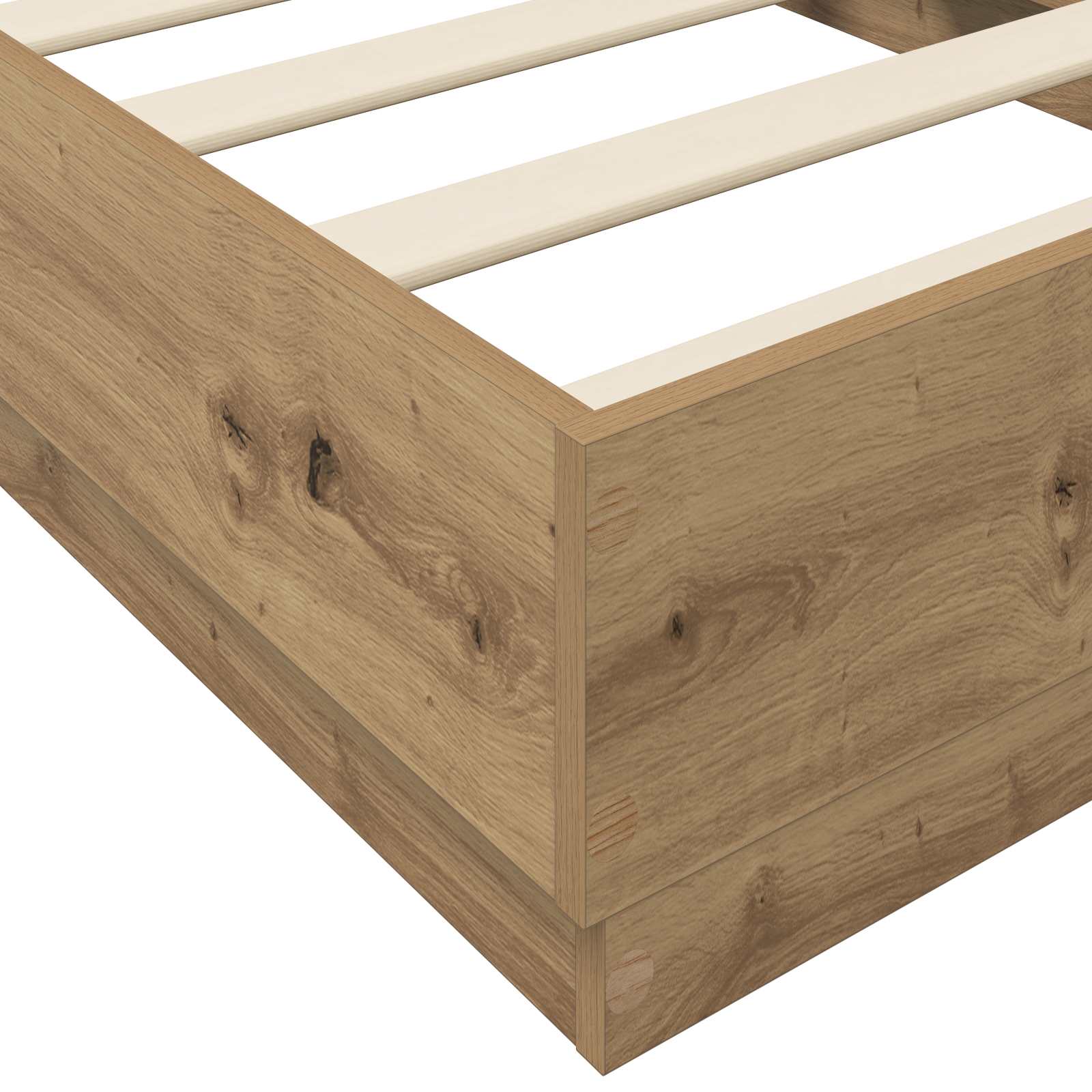 Bodenbettgestell Artisan-Eiche 80 x 200 cm Holzwerkstoff