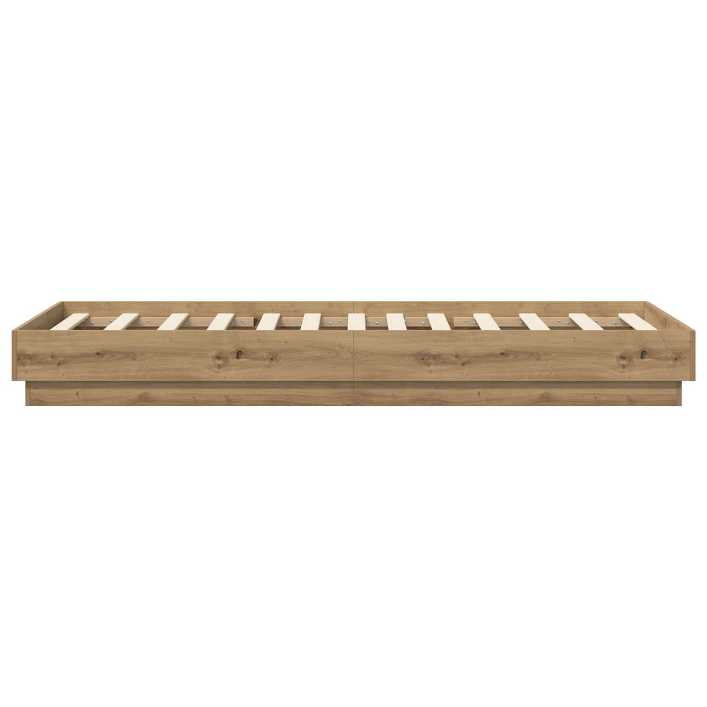 Bodenbettgestell Artisan-Eiche 80 x 200 cm Holzwerkstoff