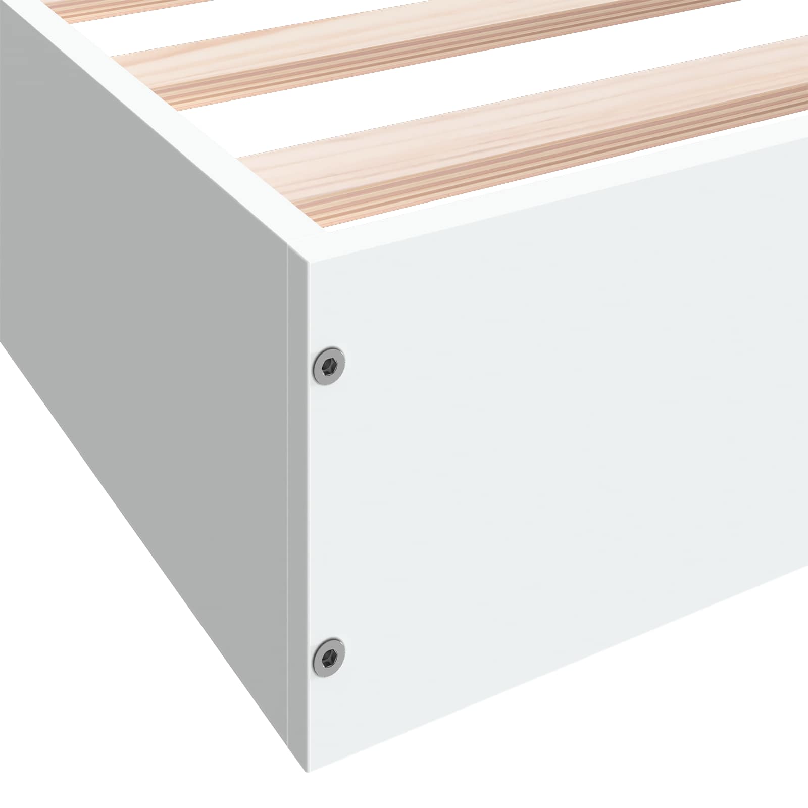 Bodenbettgestell Weiß 80 x 200 cm Holzwerkstoff