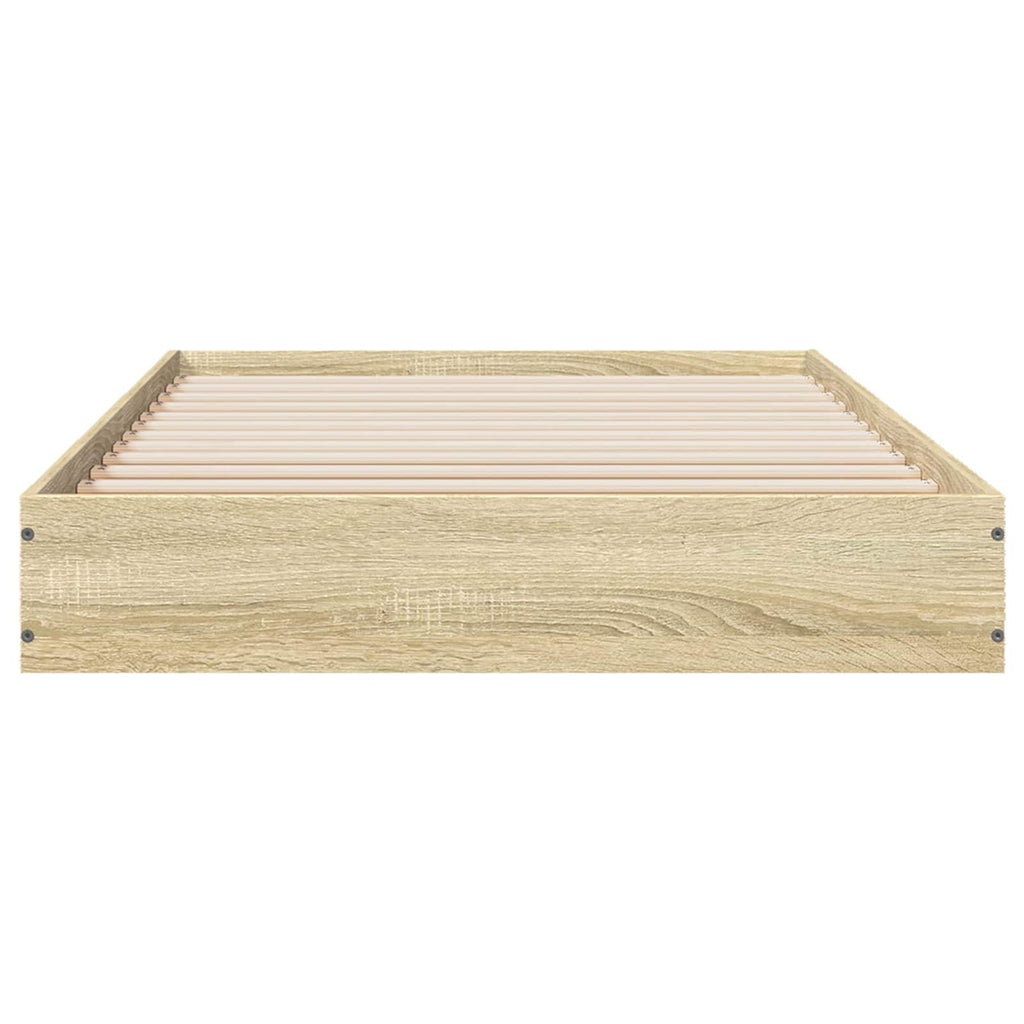 Bodenbettgestell Sonoma-Eiche 80 x 200 cm Holzwerkstoff