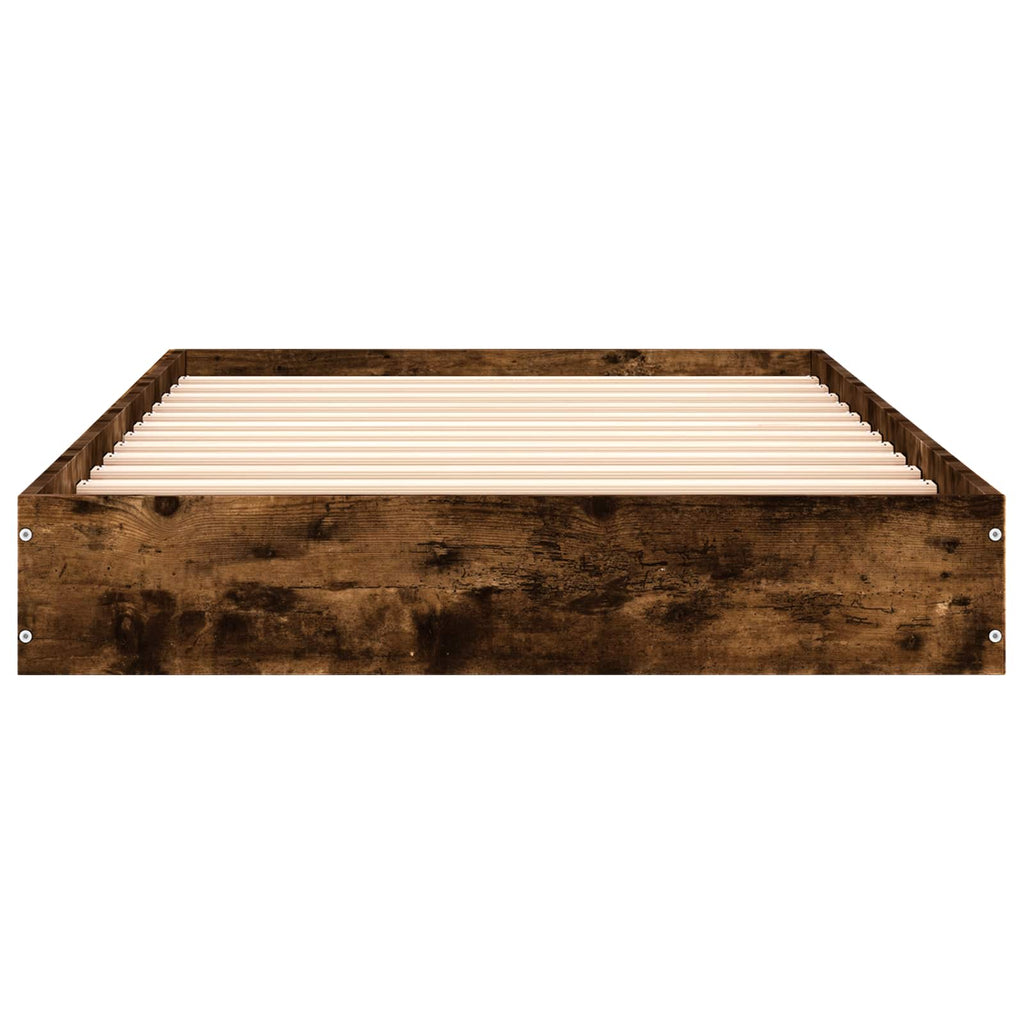 Bodenbettgestell Geräucherte Eiche 80 x 200 cm Holzwerkstoff