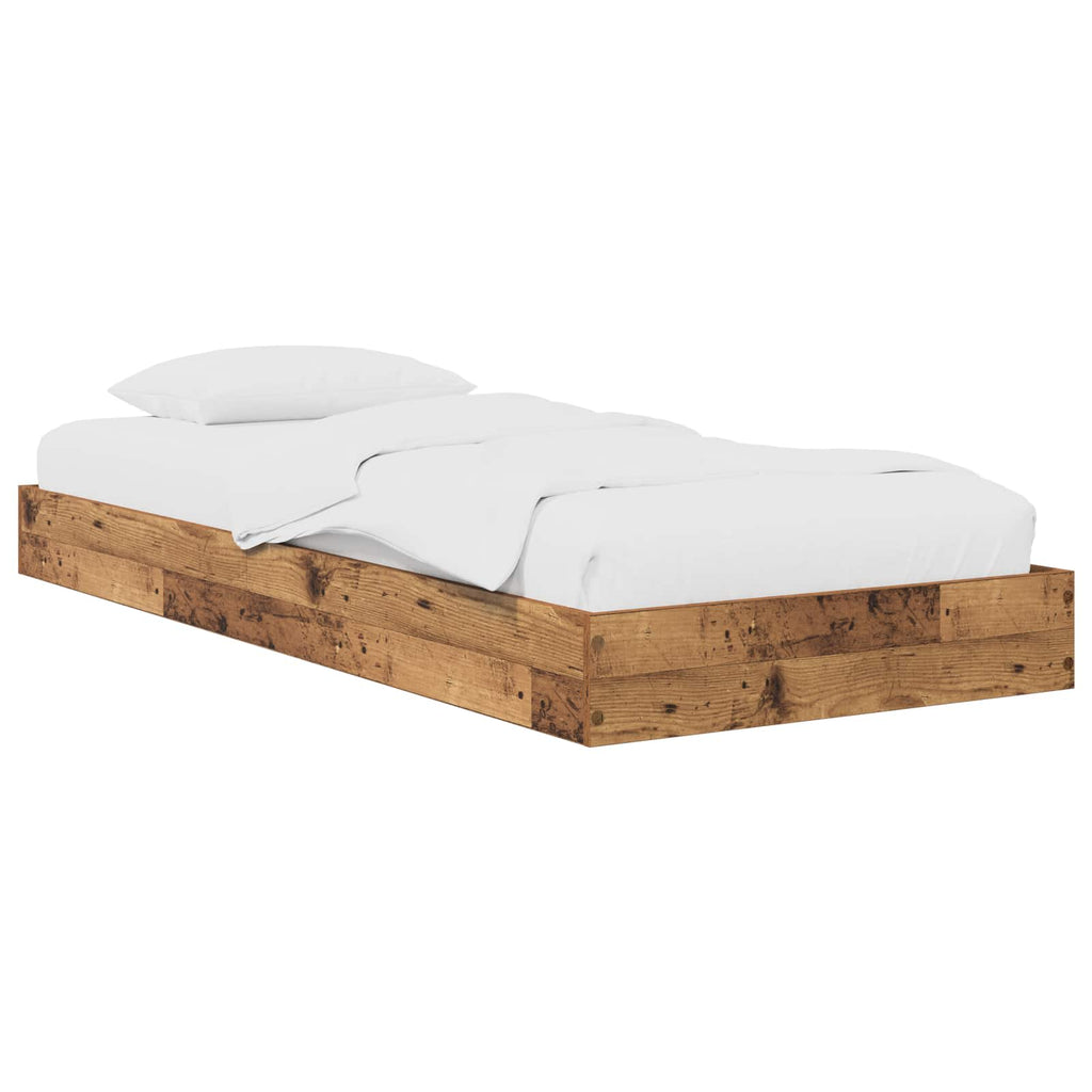 Bodenbettgestell Altholz 80 x 200 cm Holzwerkstoff