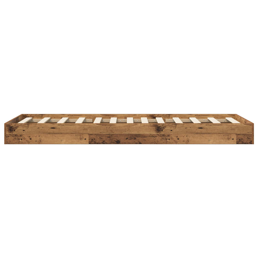 Bodenbettgestell Altholz 80 x 200 cm Holzwerkstoff