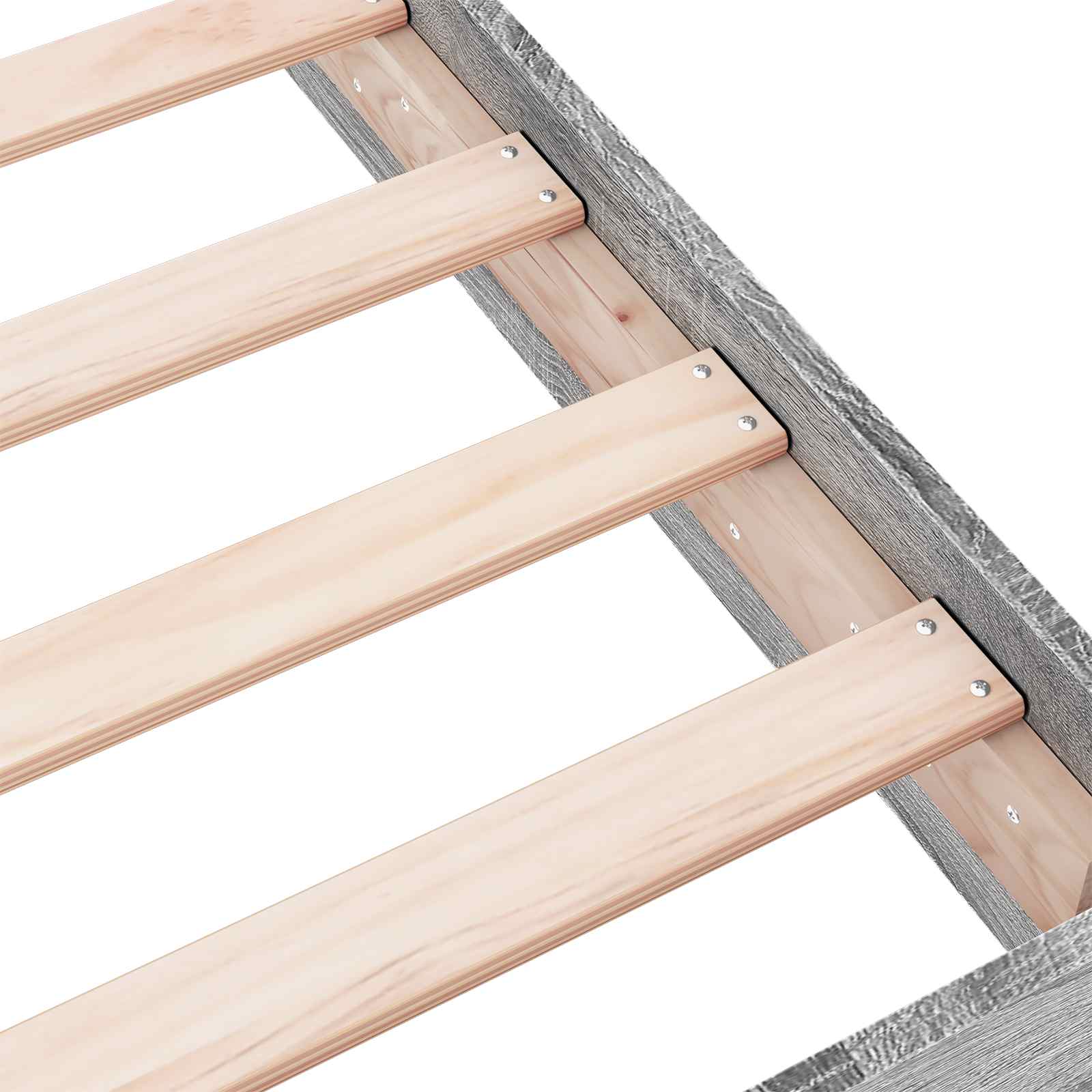 Bodenbettgestell Grau Sonoma 80 x 200 cm Holzwerkstoff