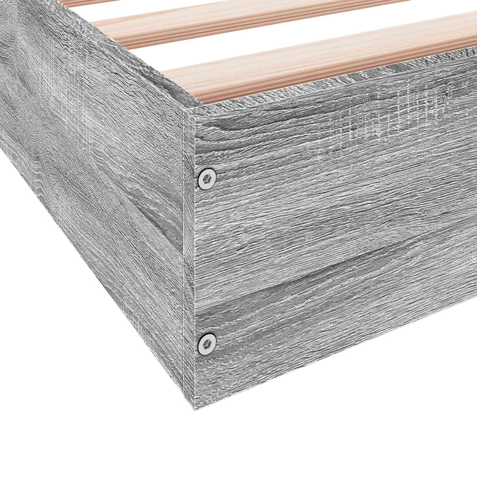 Bodenbettgestell Grau Sonoma 80 x 200 cm Holzwerkstoff