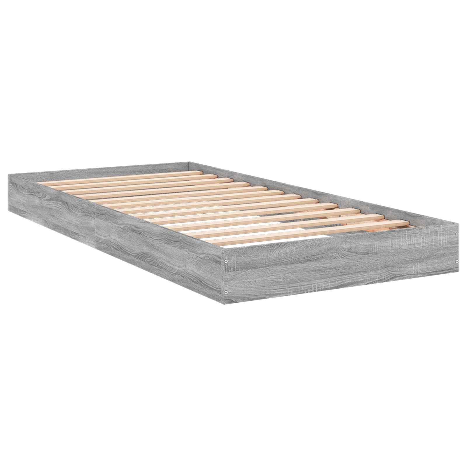 Bodenbettgestell Grau Sonoma 80 x 200 cm Holzwerkstoff
