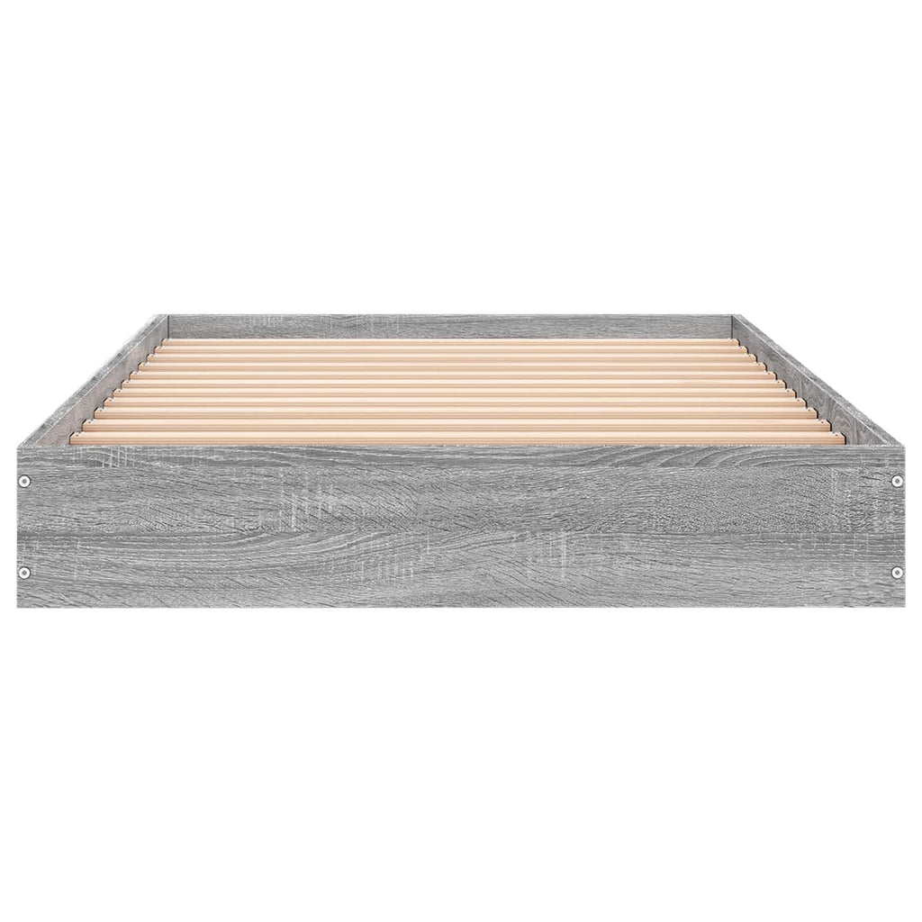 Bodenbettgestell Grau Sonoma 80 x 200 cm Holzwerkstoff