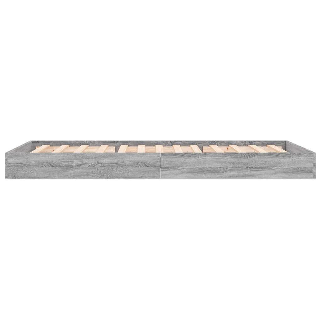 Bodenbettgestell Grau Sonoma 80 x 200 cm Holzwerkstoff