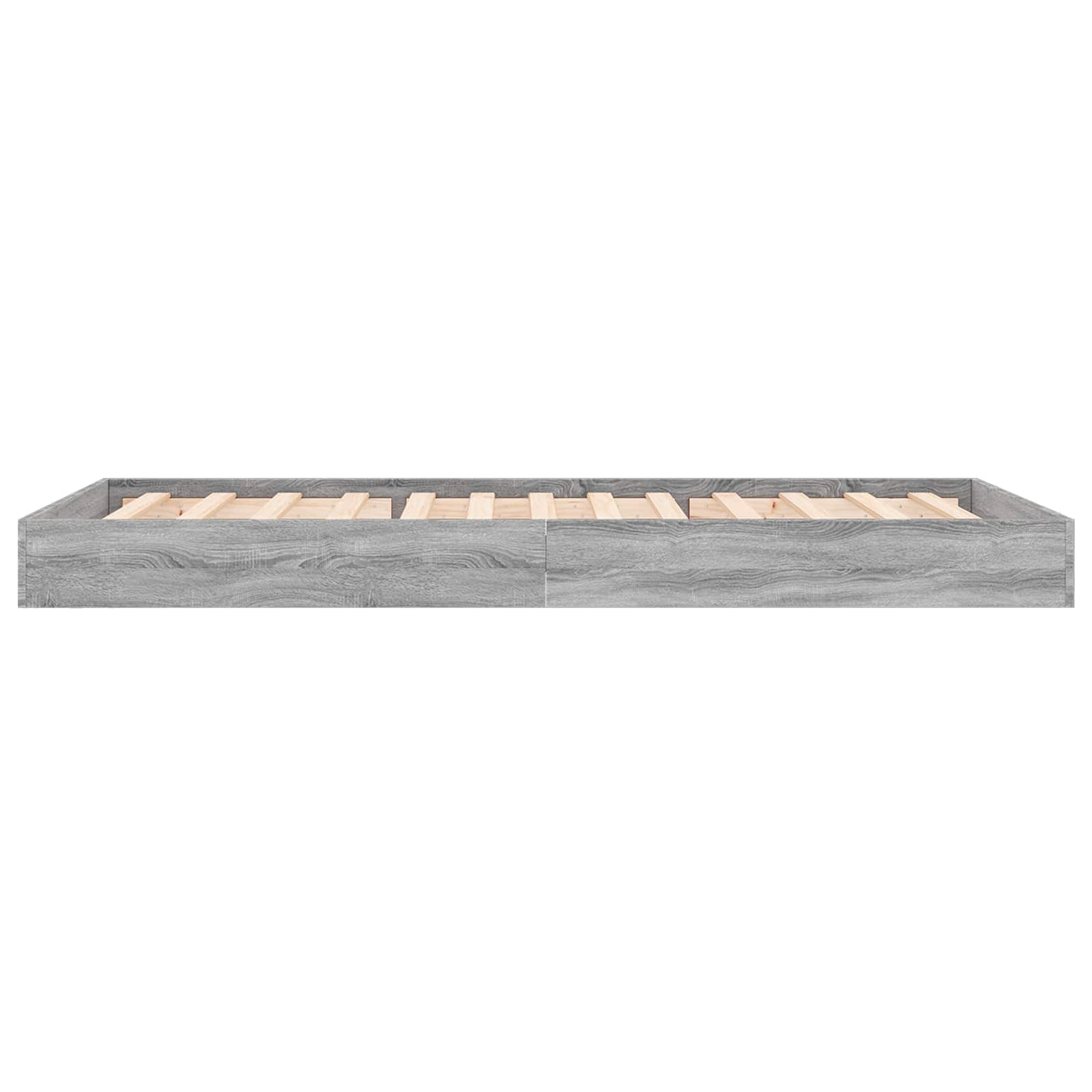 Bodenbettgestell Grau Sonoma 80 x 200 cm Holzwerkstoff
