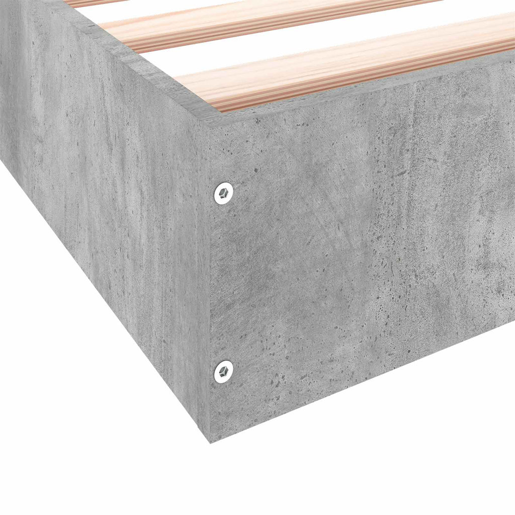 Bodenbettgestell Betongrau 80 x 200 cm Holzwerkstoff