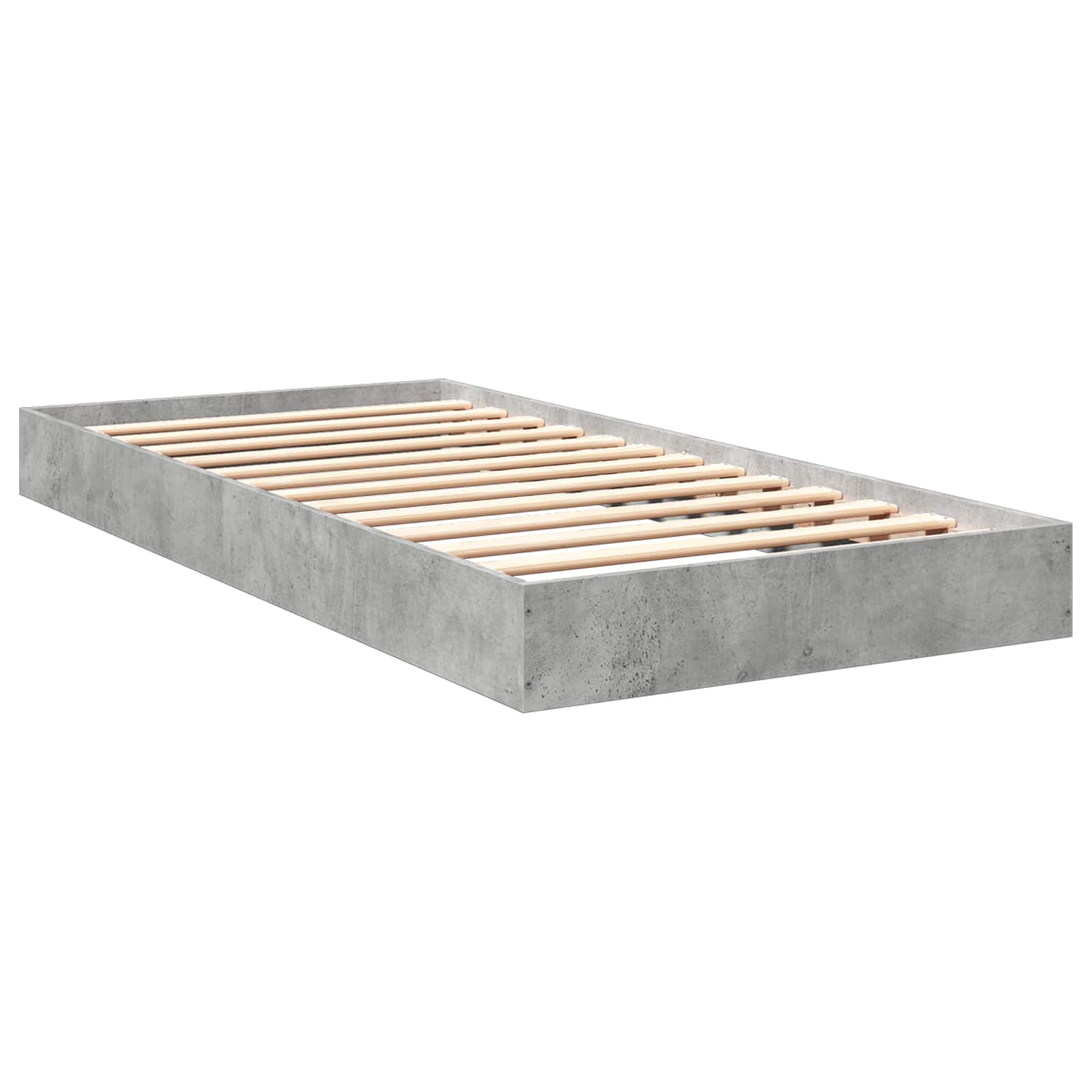 Bodenbettgestell Betongrau 80 x 200 cm Holzwerkstoff