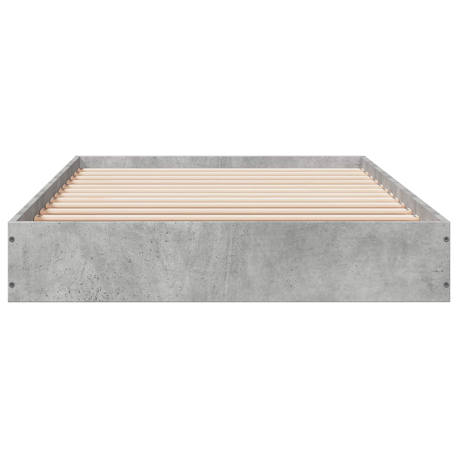 Bodenbettgestell Betongrau 80 x 200 cm Holzwerkstoff
