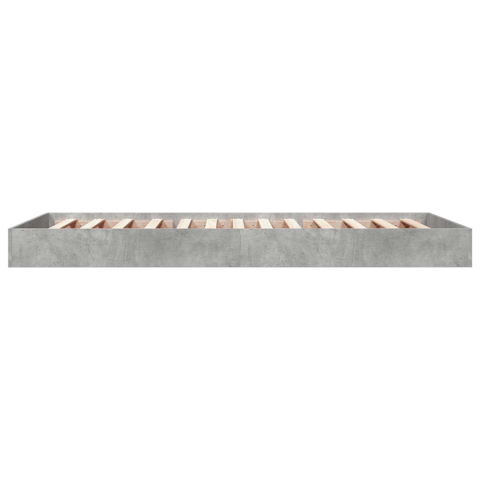 Bodenbettgestell Betongrau 80 x 200 cm Holzwerkstoff