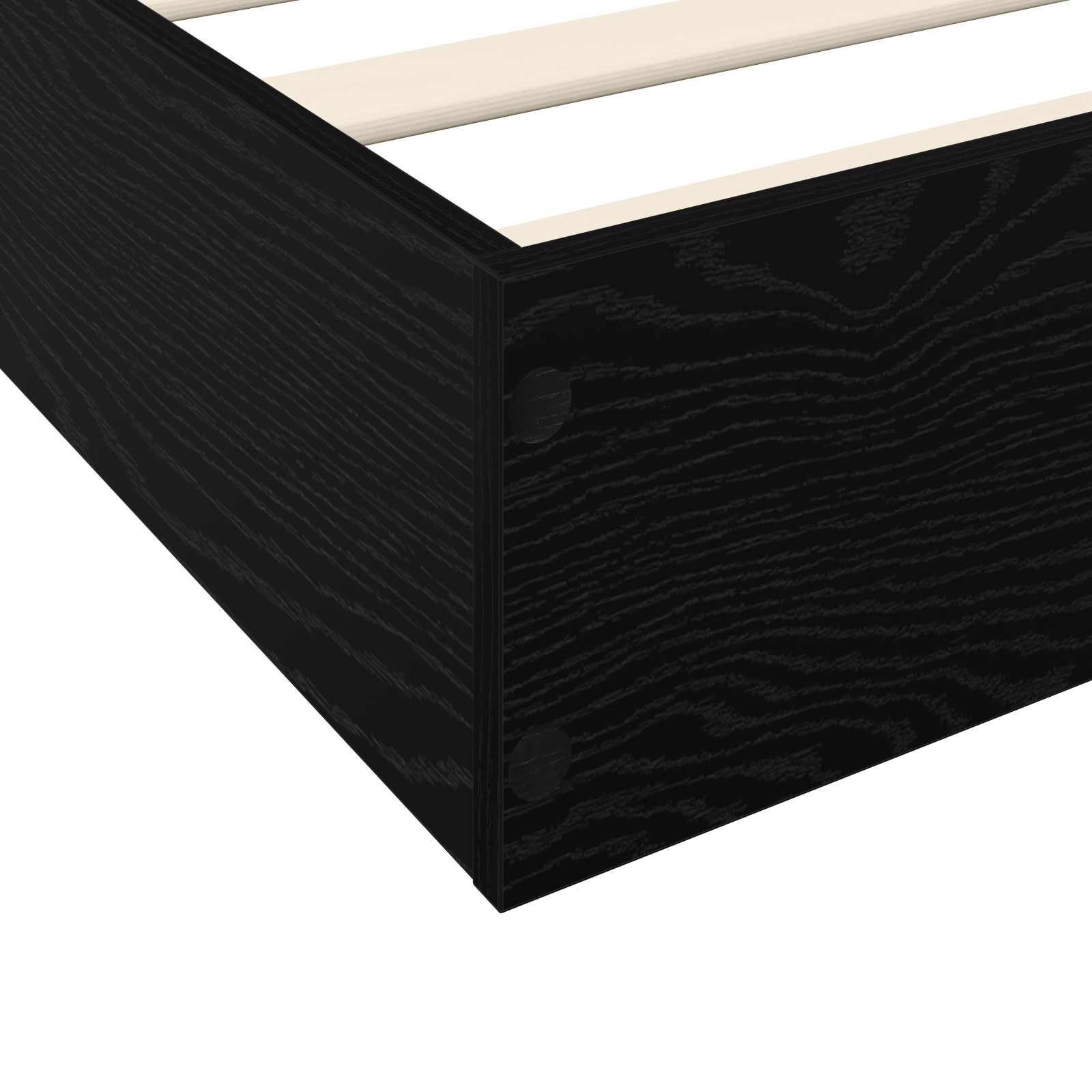 Bodenbettgestell Schwarze Eiche 80 x 200 cm Holzwerkstoff