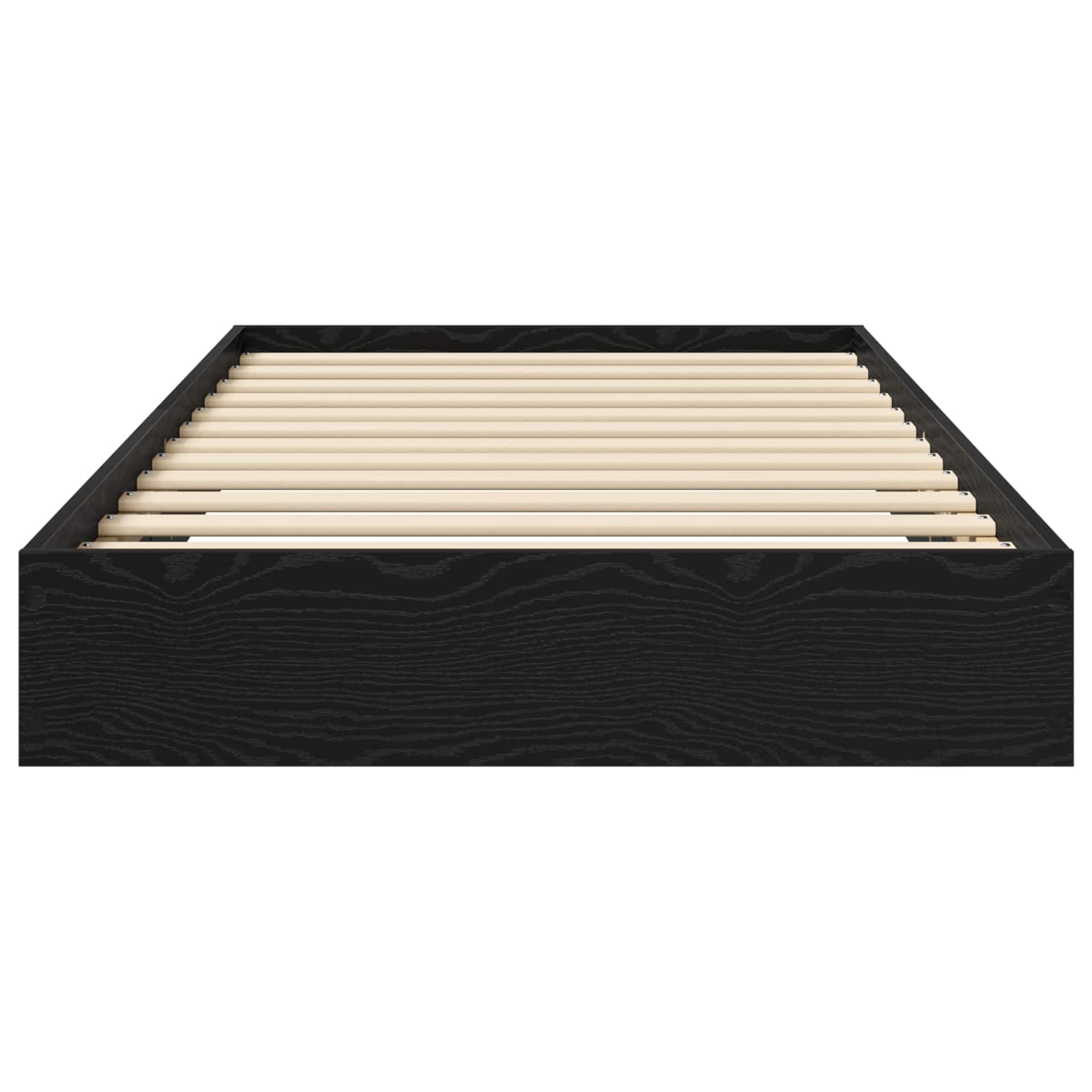 Bodenbettgestell Schwarze Eiche 80 x 200 cm Holzwerkstoff