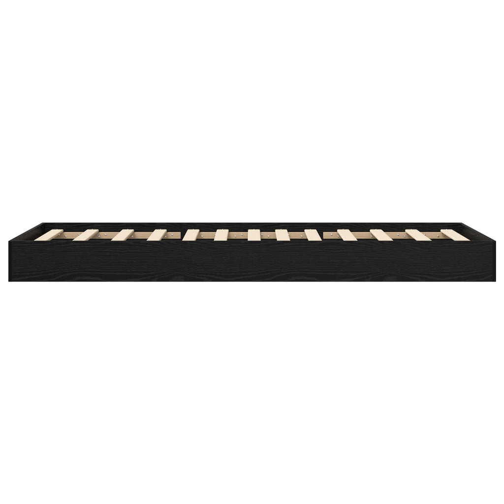 Bodenbettgestell Schwarze Eiche 80 x 200 cm Holzwerkstoff