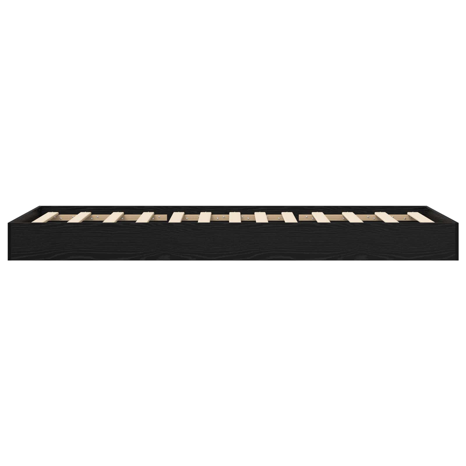 Bodenbettgestell Schwarze Eiche 80 x 200 cm Holzwerkstoff