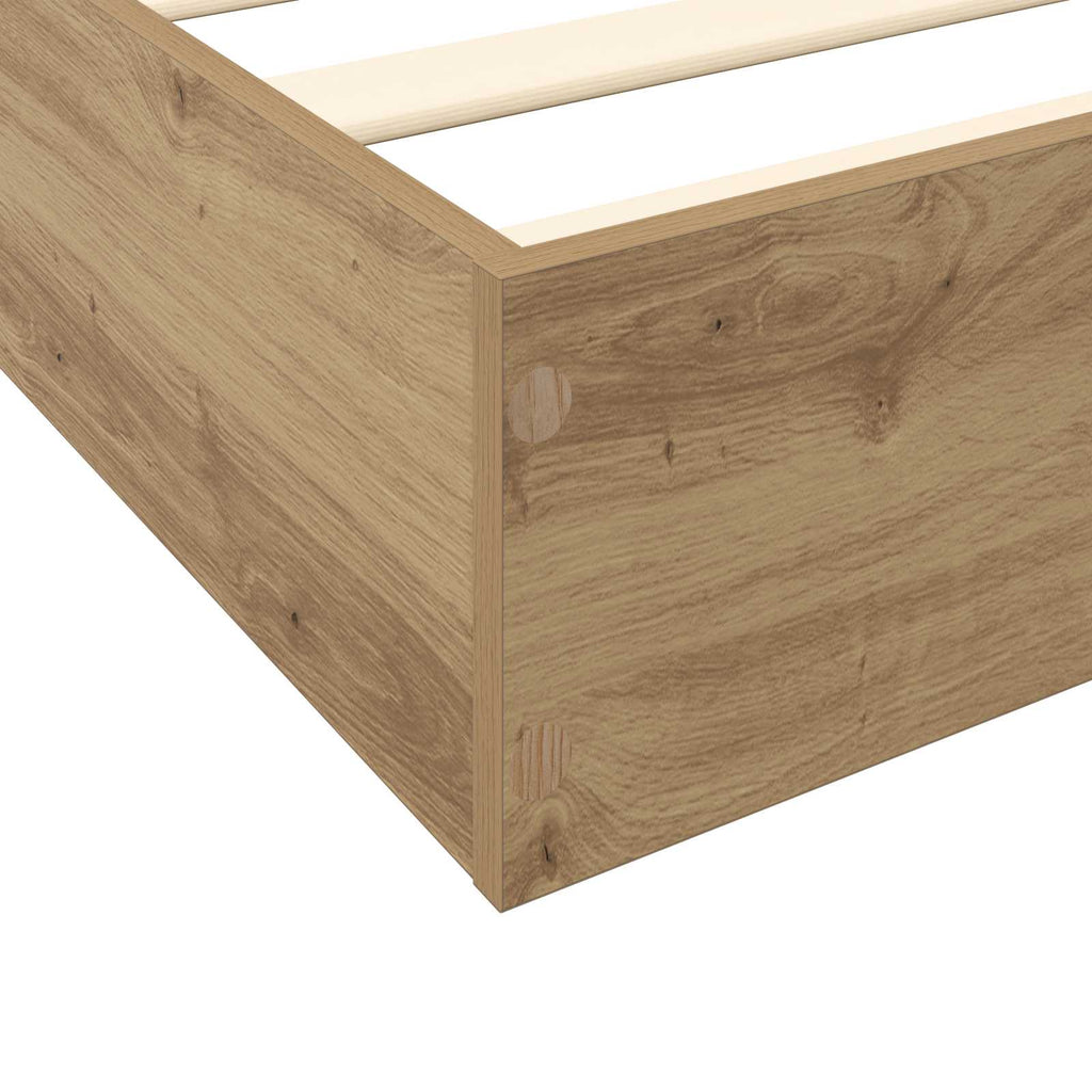 Bodenbettgestell Artisan-Eiche 80 x 200 cm Holzwerkstoff