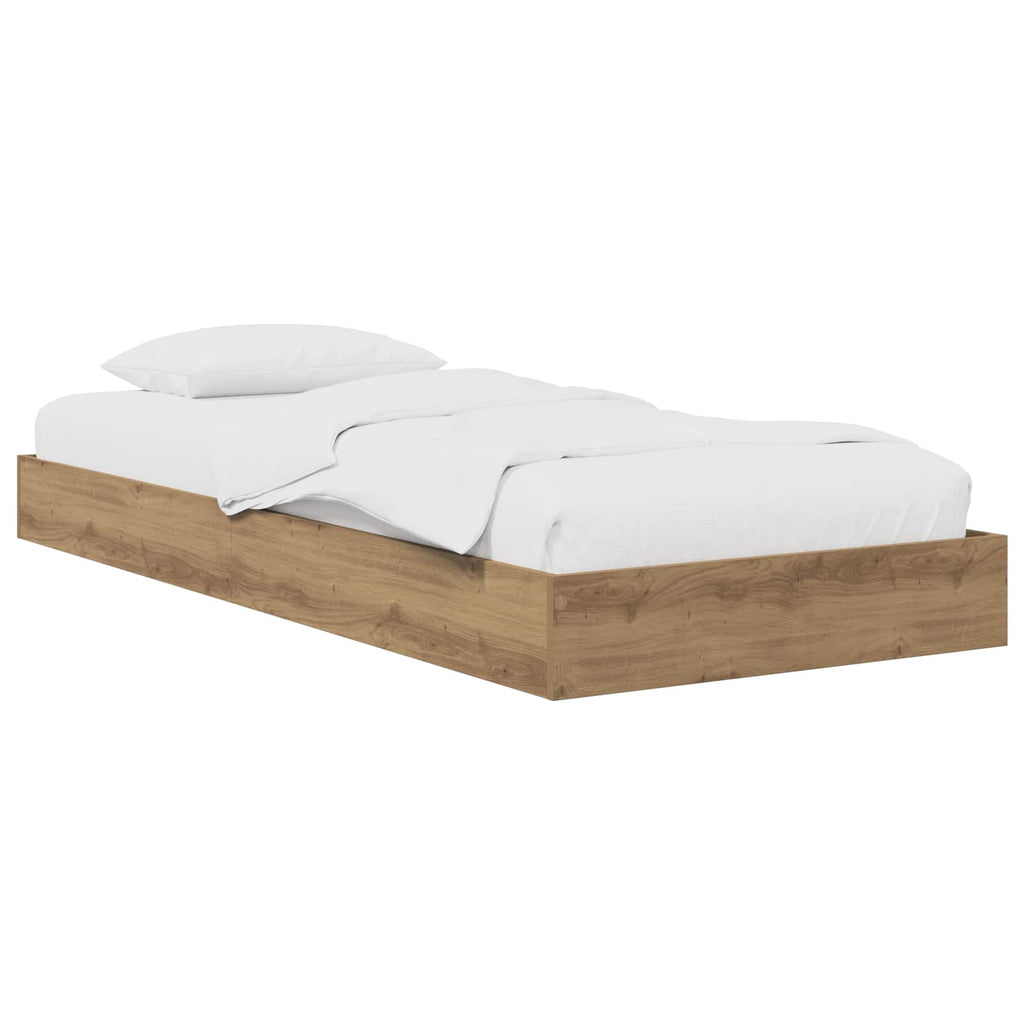 Bodenbettgestell Artisan-Eiche 80 x 200 cm Holzwerkstoff
