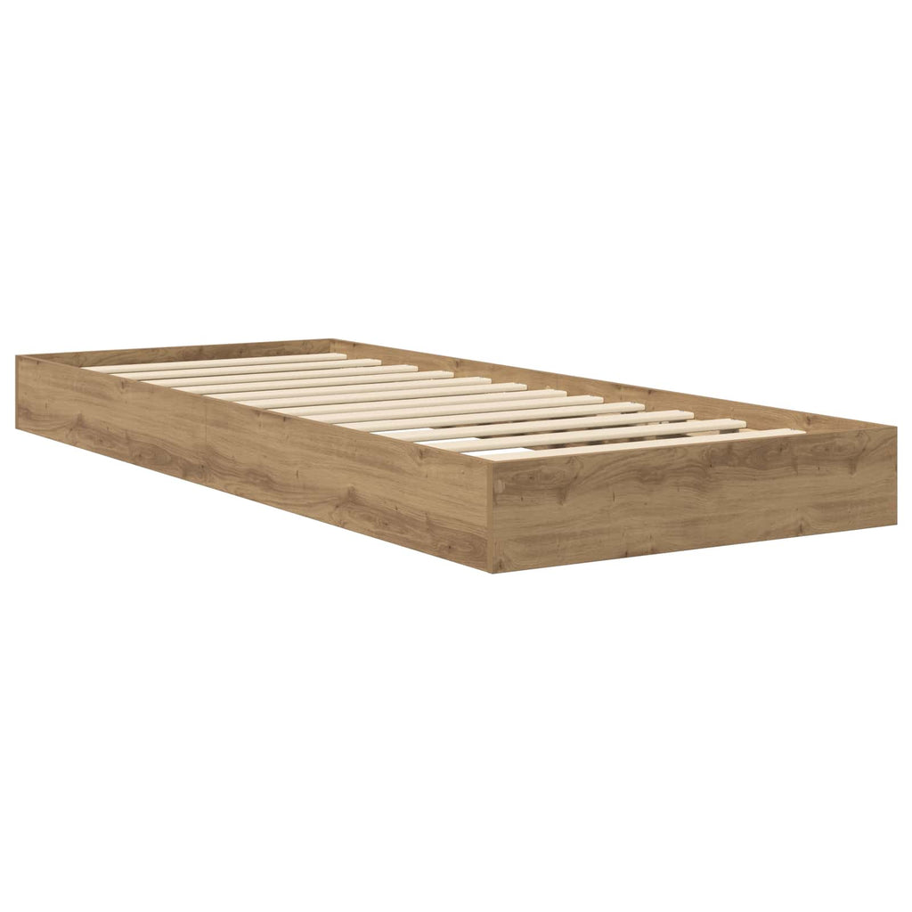 Bodenbettgestell Artisan-Eiche 80 x 200 cm Holzwerkstoff
