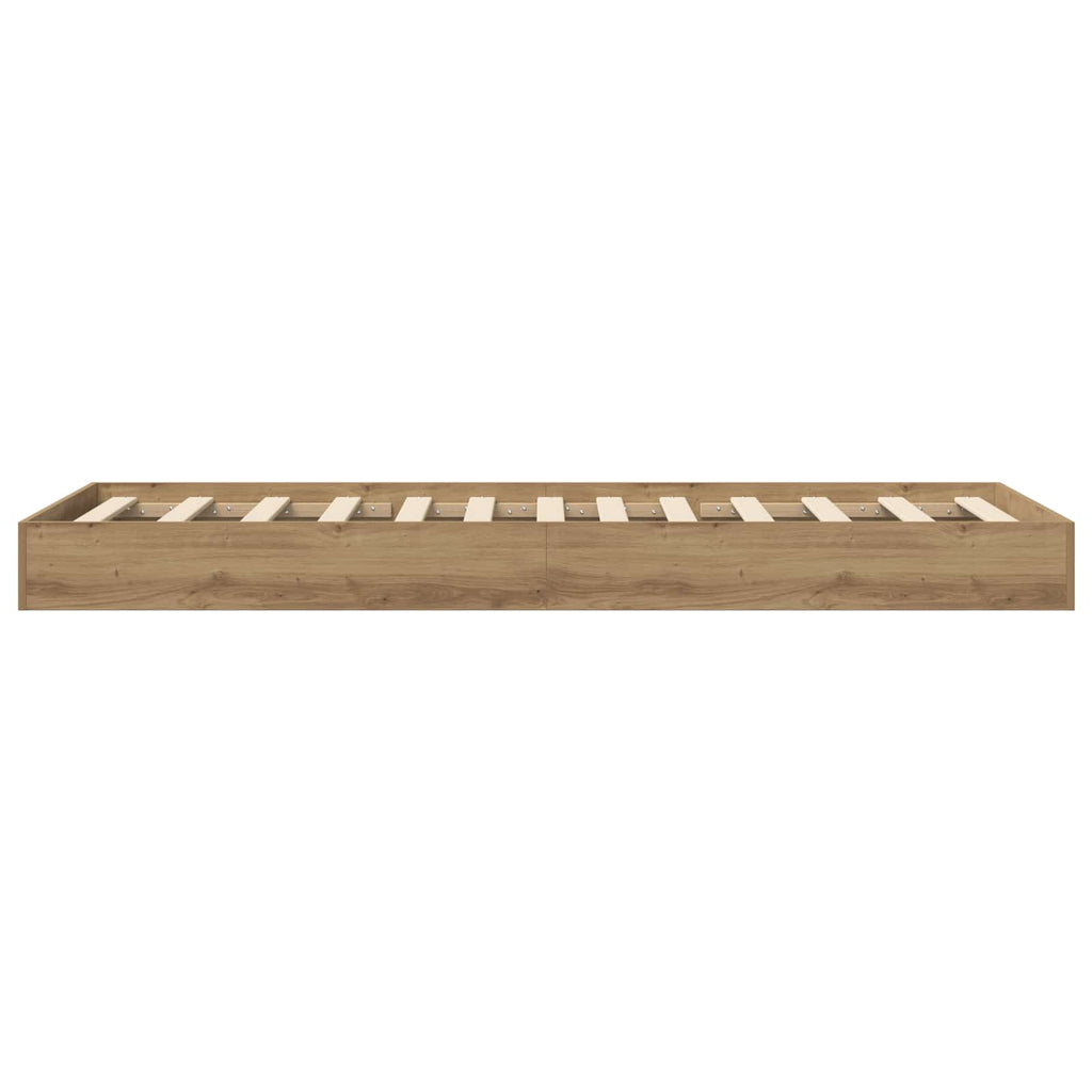 Bodenbettgestell Artisan-Eiche 80 x 200 cm Holzwerkstoff