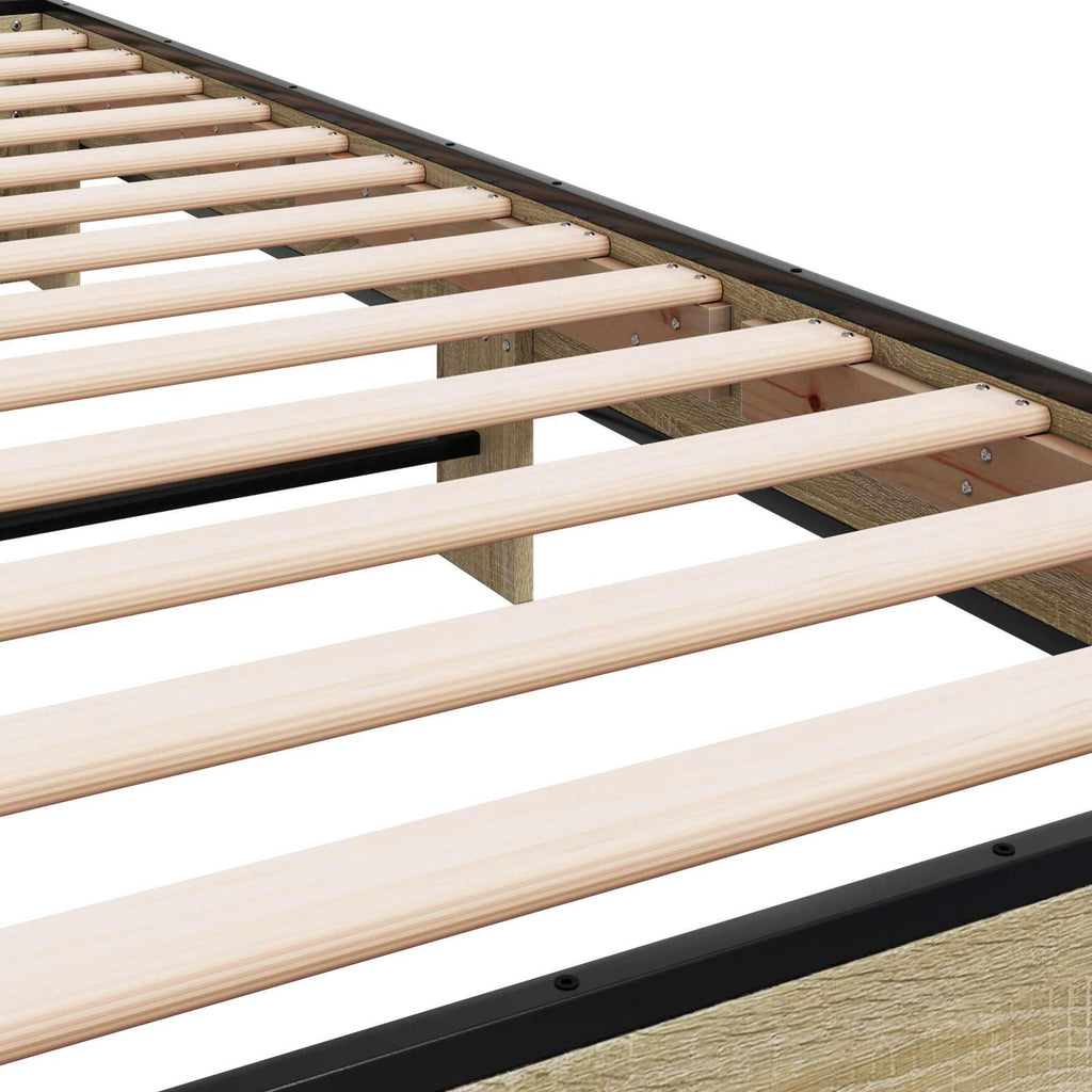 Bettgestell mit Kopfteil Sonoma-Eiche 80 x 200 cm Holzwerkstoff
