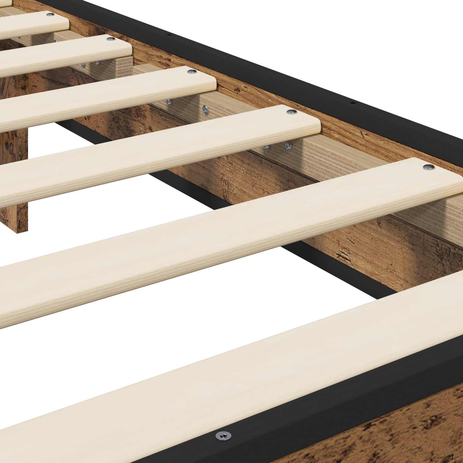 Bettgestell mit Kopfteil Altholz 80 x 200 cm Holzwerkstoff