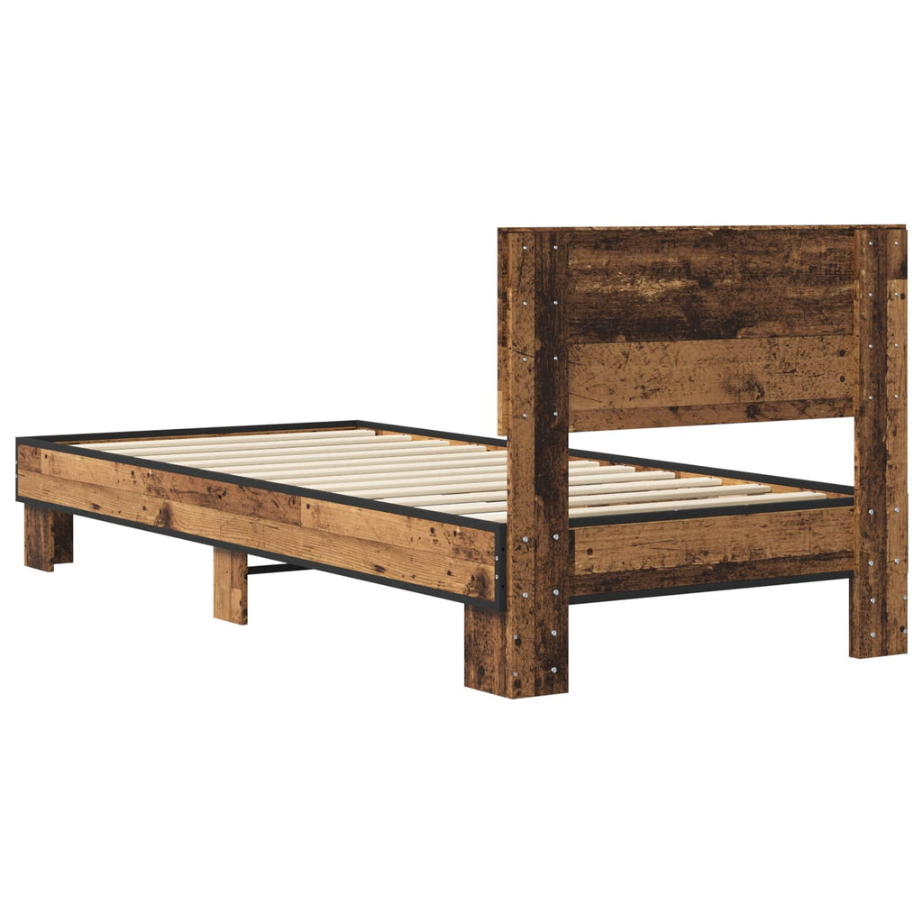 Bettgestell mit Kopfteil Altholz 80 x 200 cm Holzwerkstoff