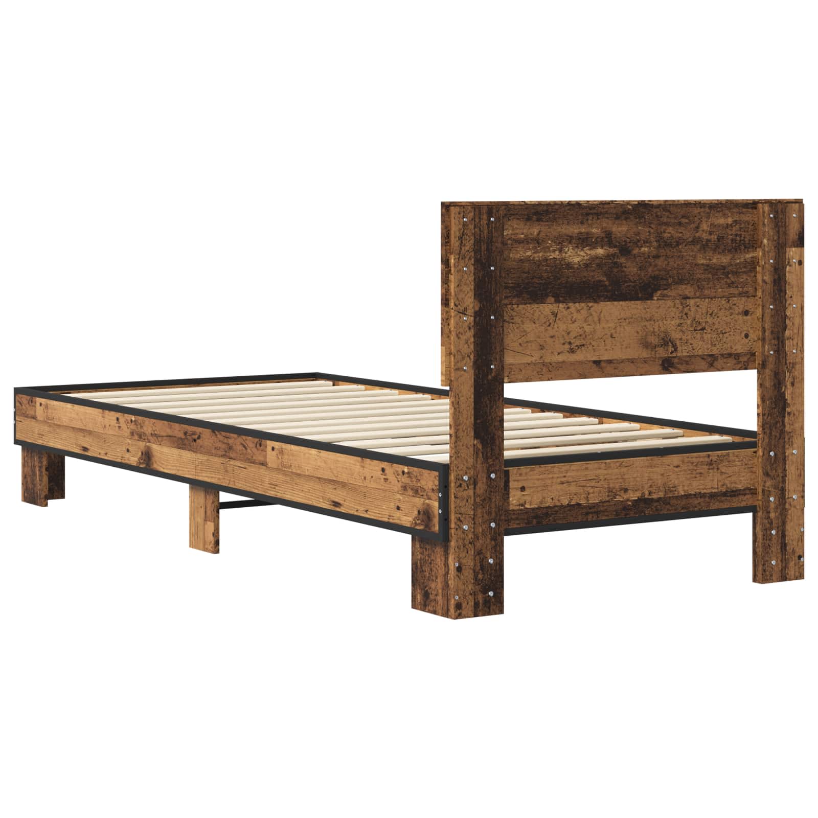 Bettgestell mit Kopfteil Altholz 80 x 200 cm Holzwerkstoff
