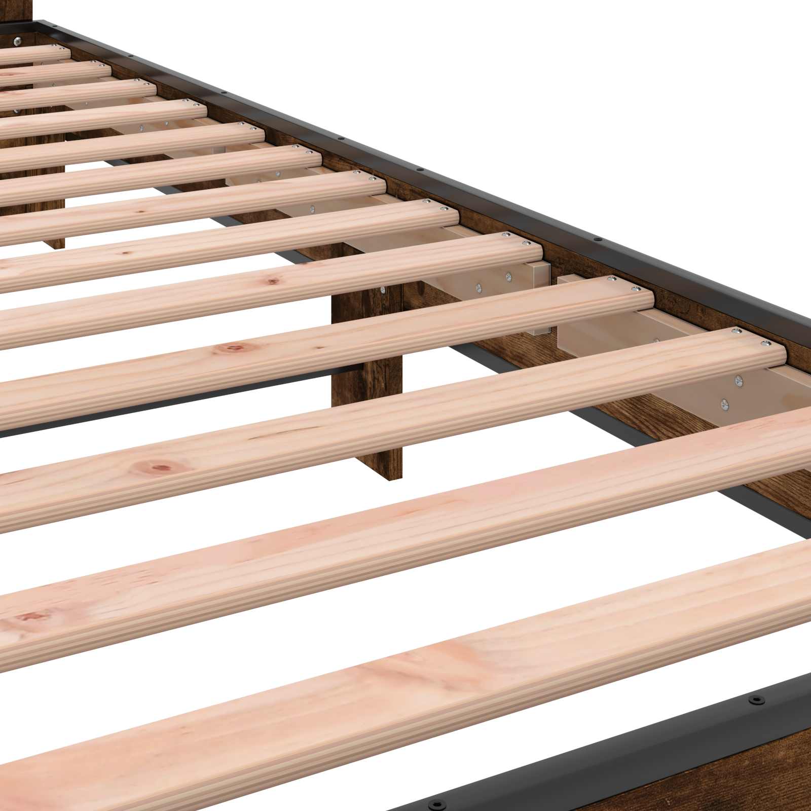 Bettgestell mit Kopfteil Geräucherte Eiche 80 x 200 cm