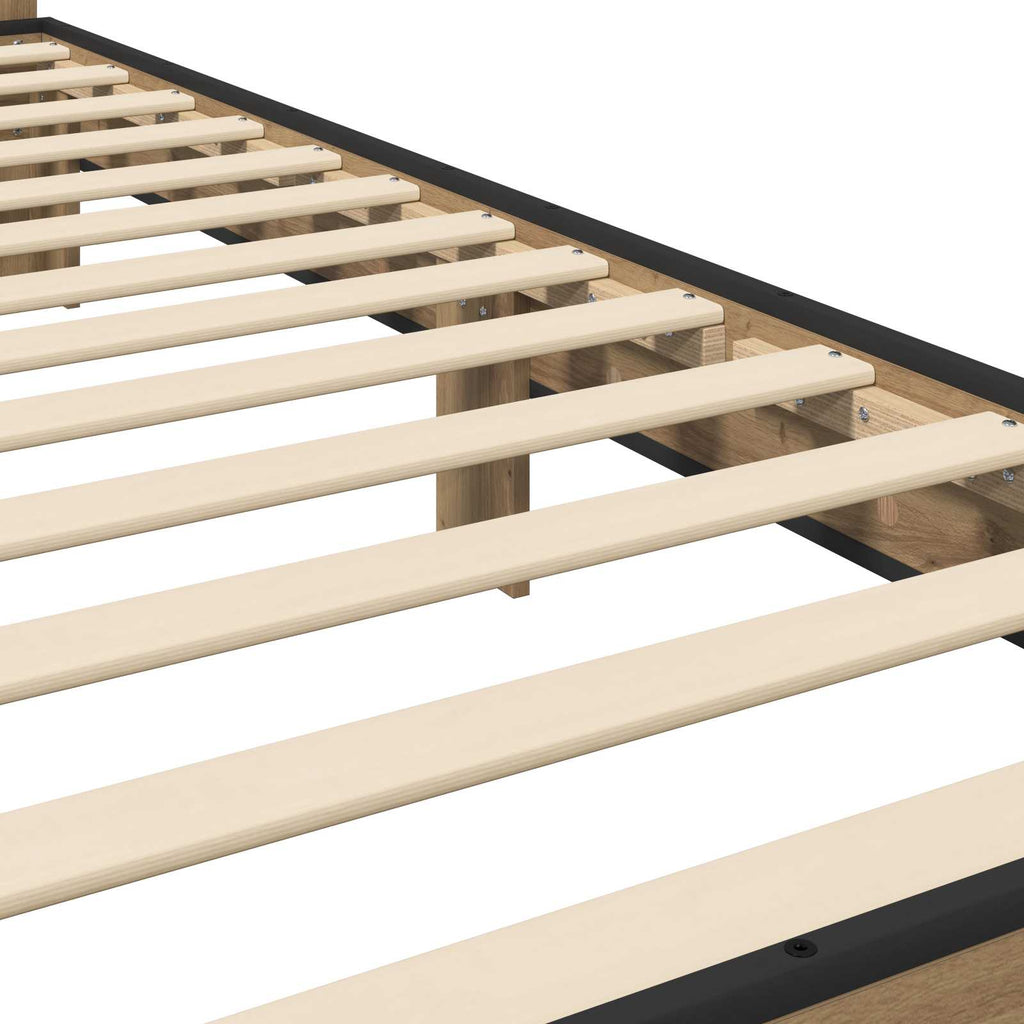 Bettgestell mit Kopfteil Artisan-Eiche 80 x 200 cm