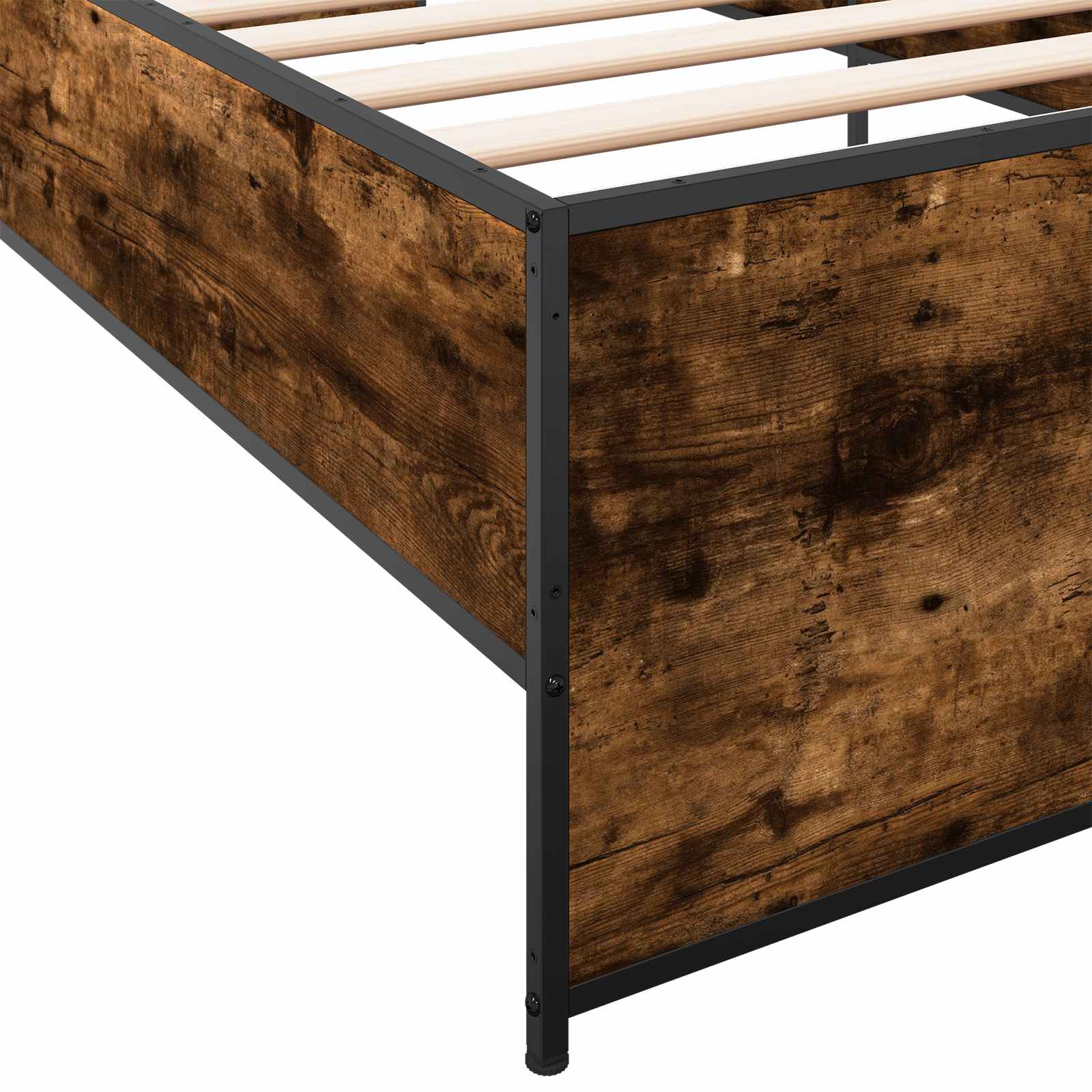 Bettrahmen Geräucherte Eiche 80 x 200 cm Holzwerkstoff