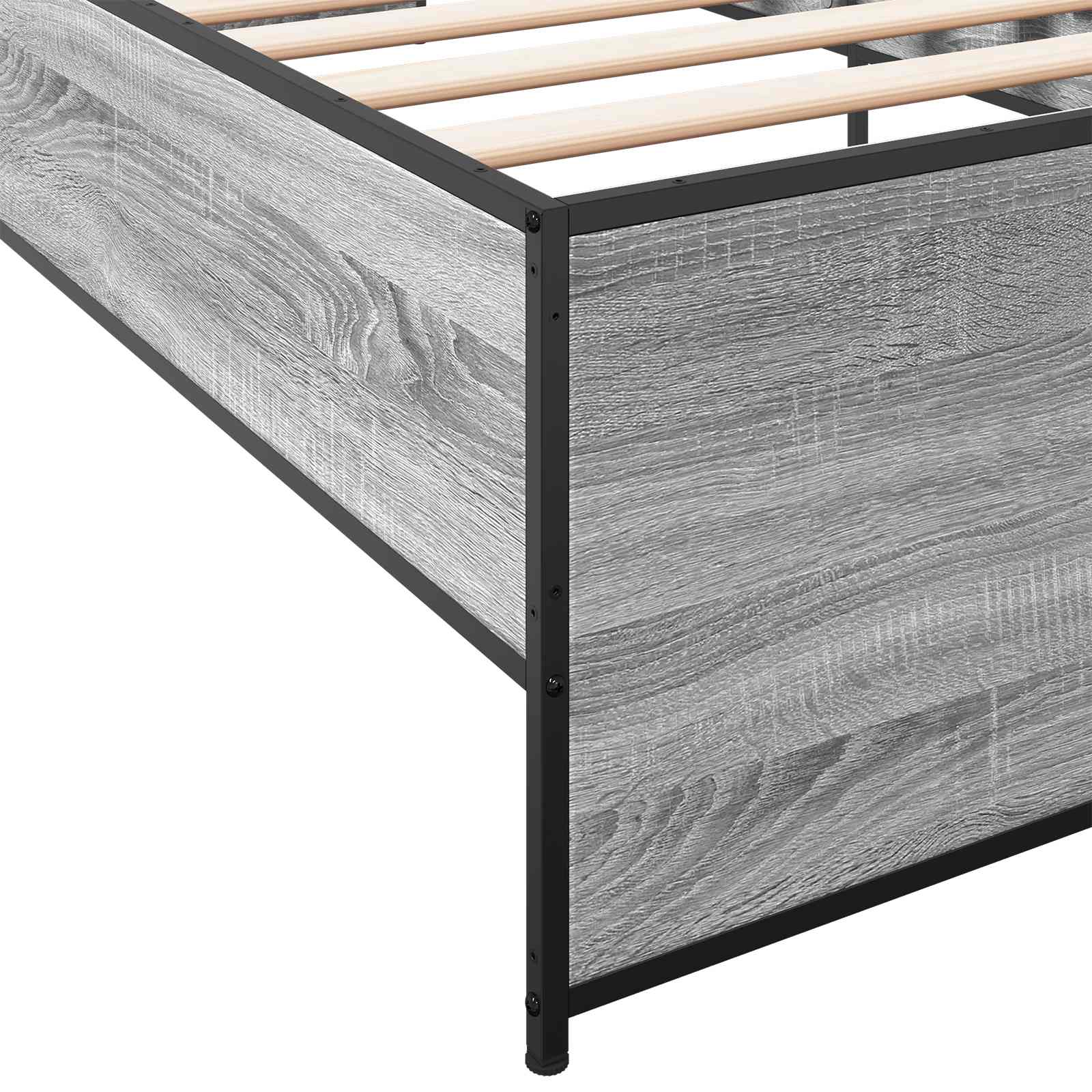 Bettrahmen Grau Sonoma 80 x 200 cm Holzwerkstoff
