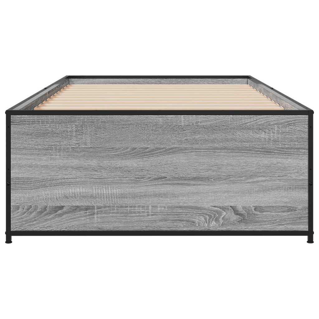 Bettrahmen Grau Sonoma 80 x 200 cm Holzwerkstoff