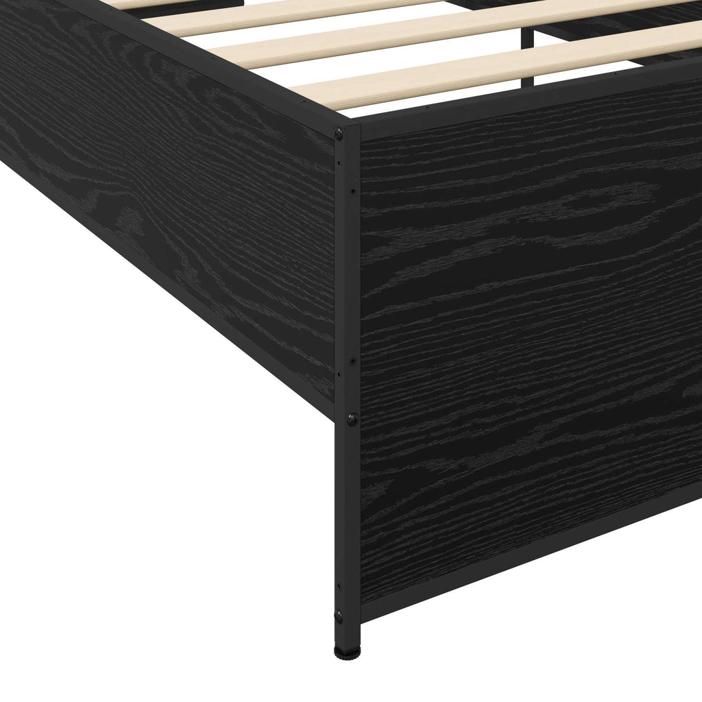 Bettrahmen Schwarze Eiche 80 x 200 cm Holzwerkstoff